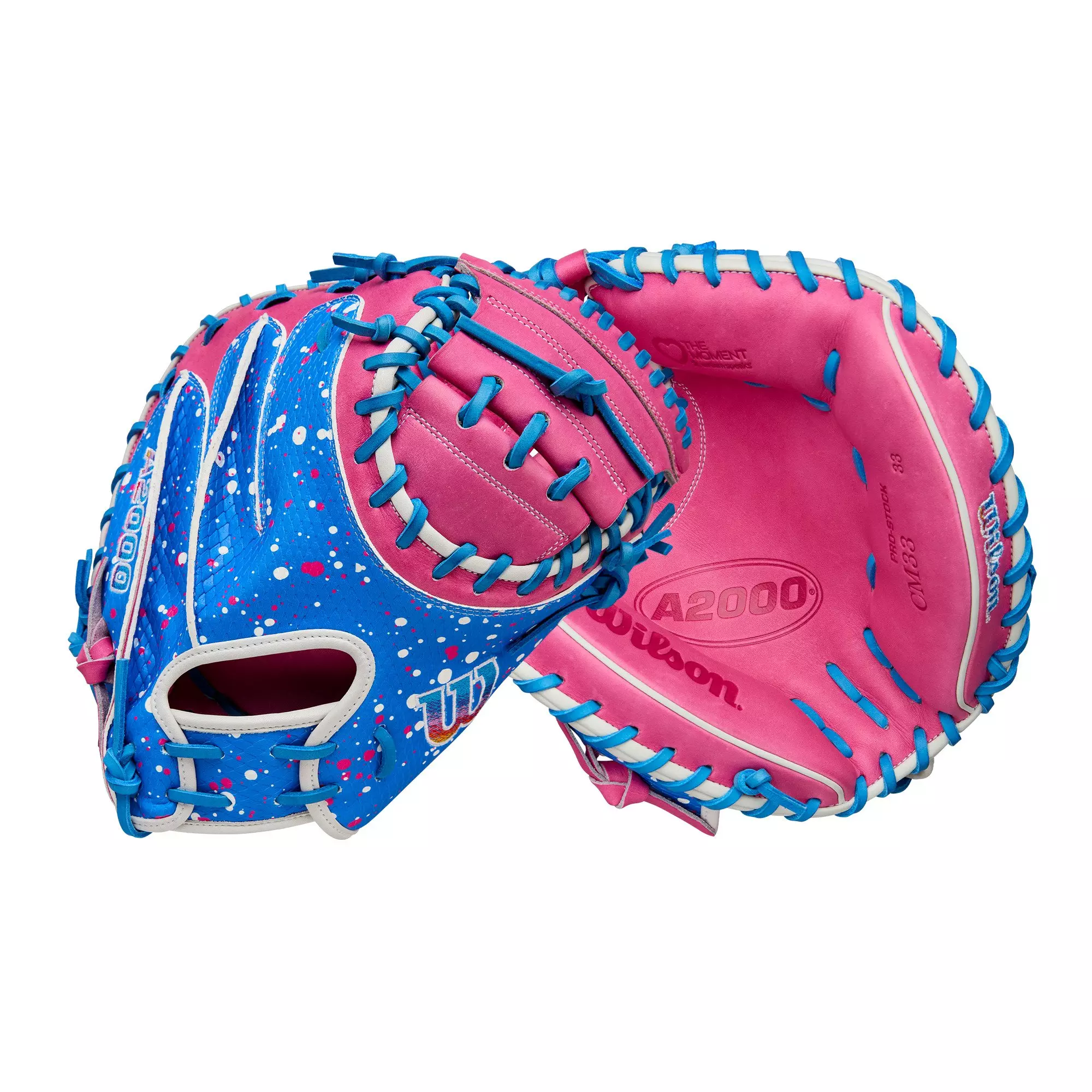 Wilson A2000 CM33SS 33” Love the Moment Baseball Catcher’s Mitt 2025 - BLUE/PINK