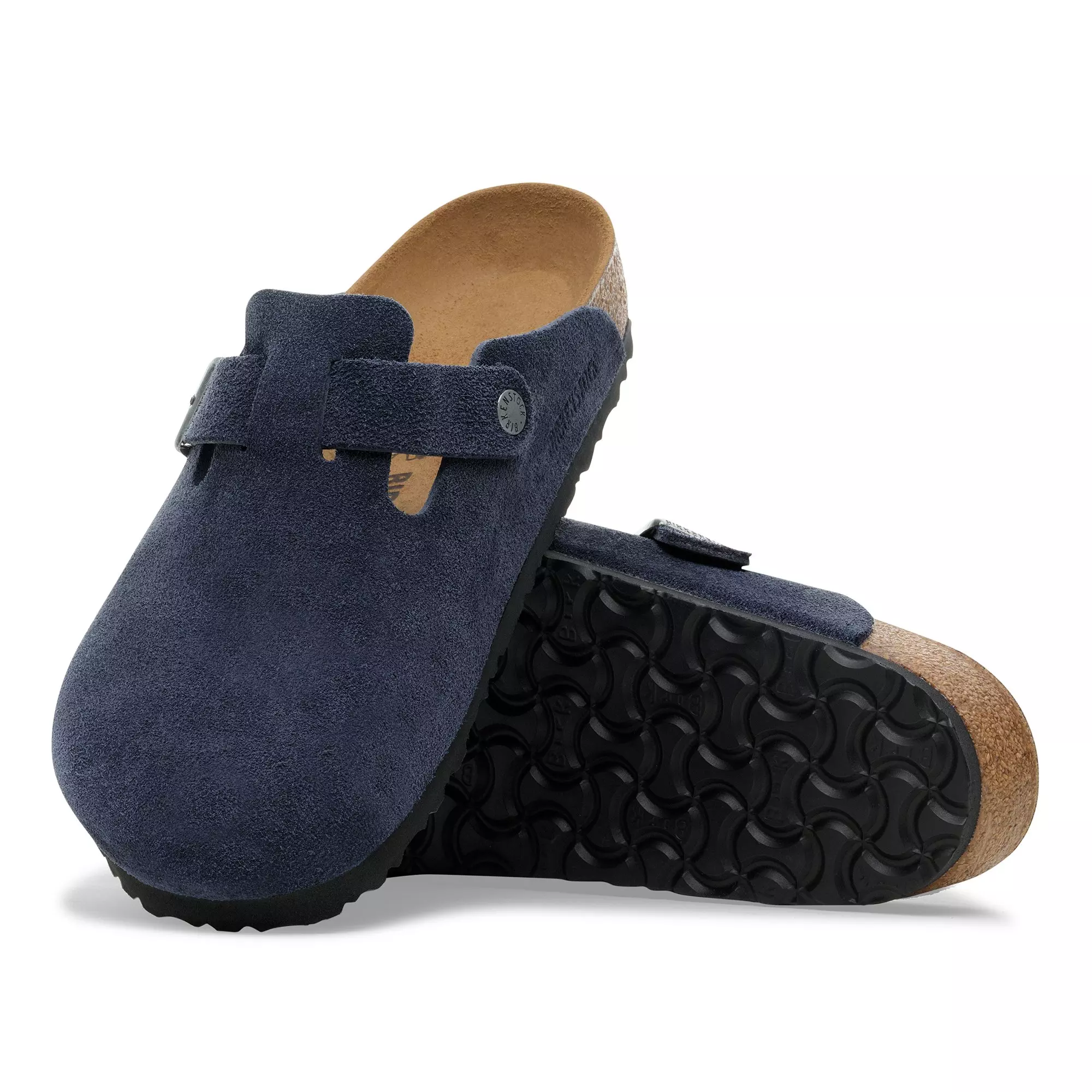 Birkenstock Boston Suede "Navy" Men's Clog - NAVY