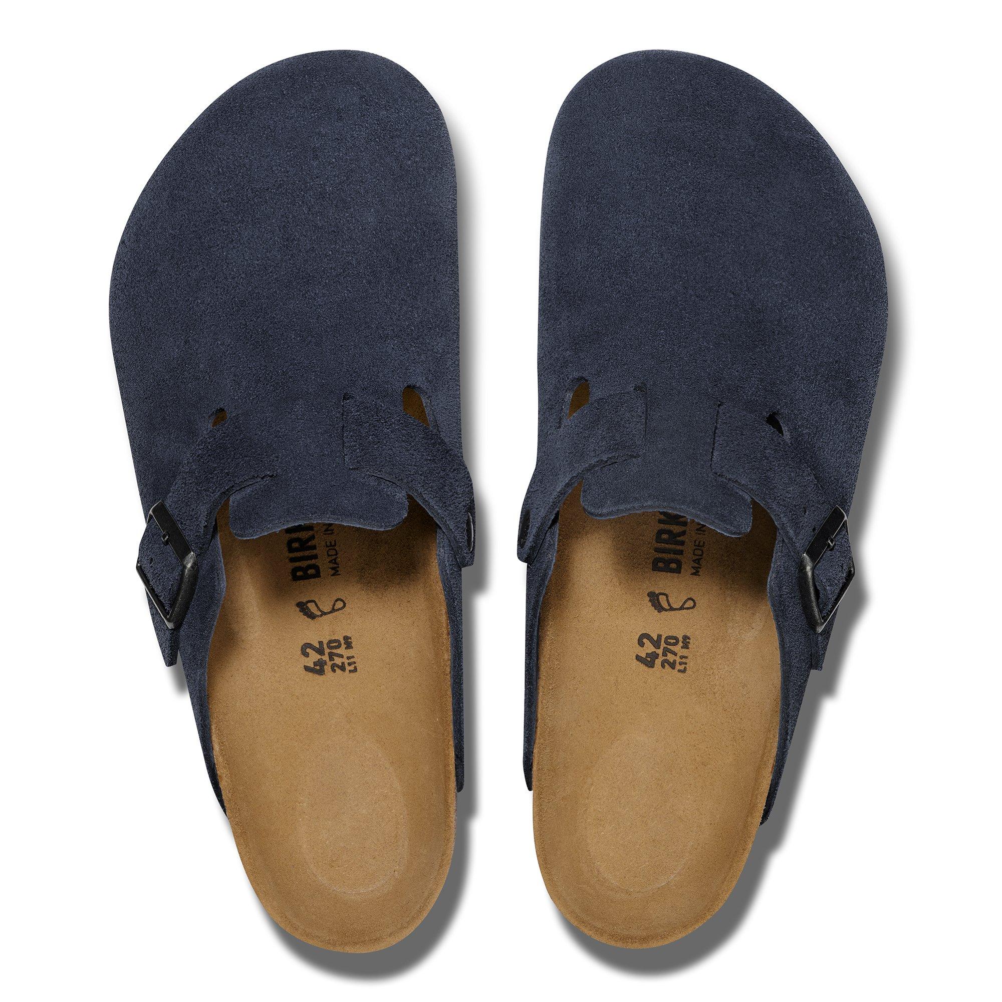 Birkenstock Boston Suede "Navy" Men's Clog - NAVY Thumbnail View 3