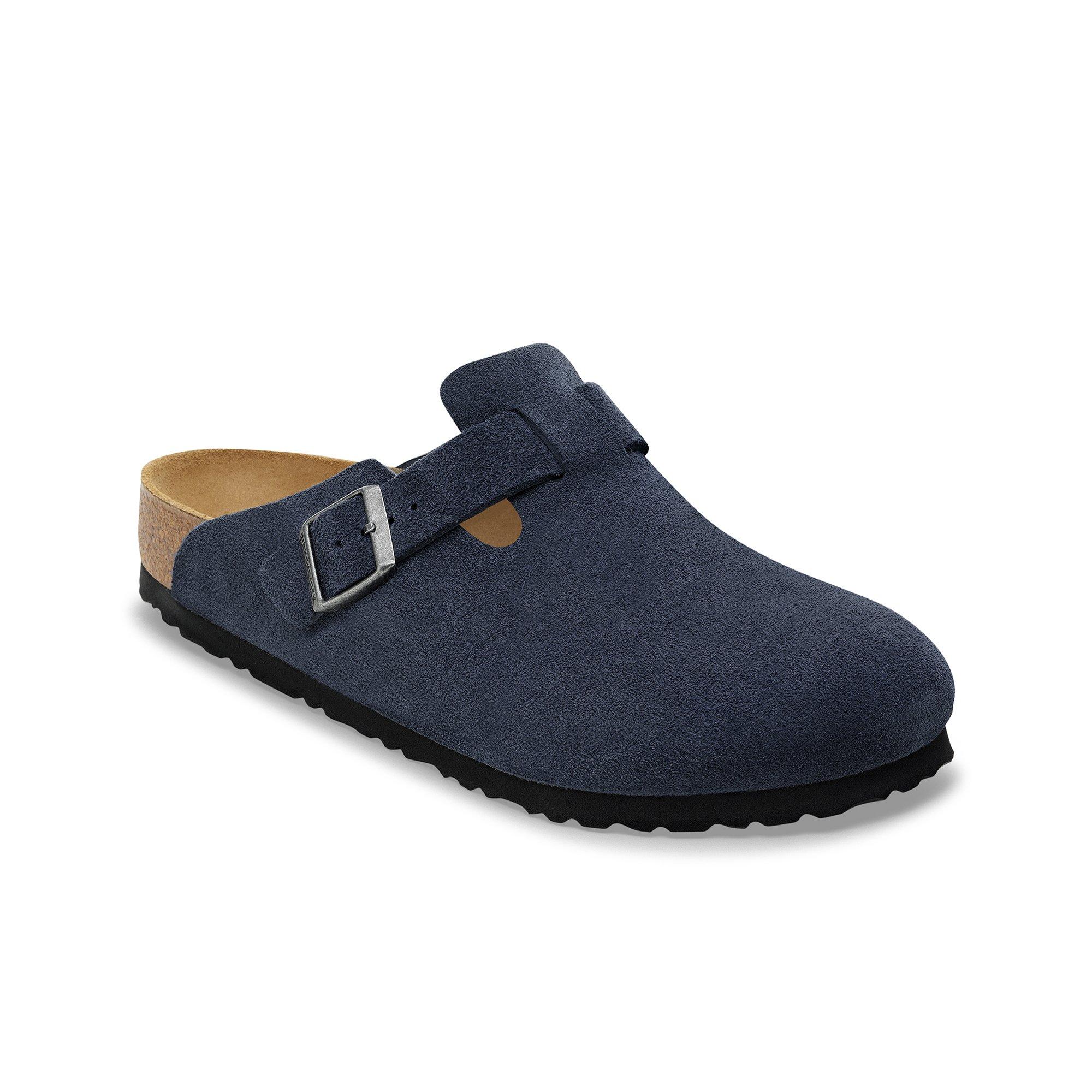 Birkenstock Boston Suede "Navy" Men's Clog - NAVY Thumbnail View 1