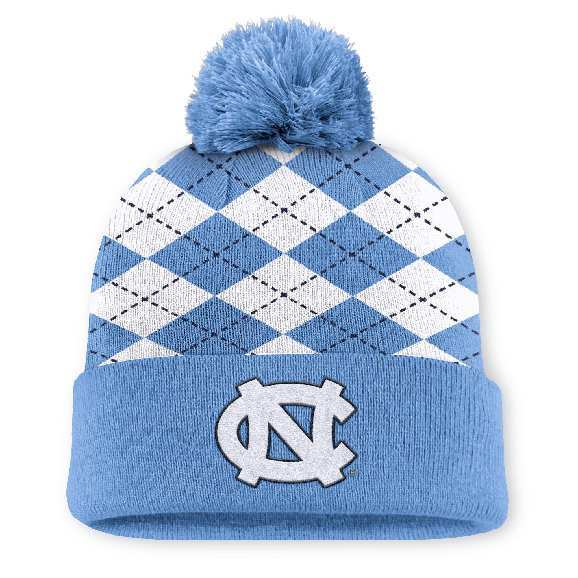 47 North Carolina Tar Heels Argyle Light Blue Knit Cap