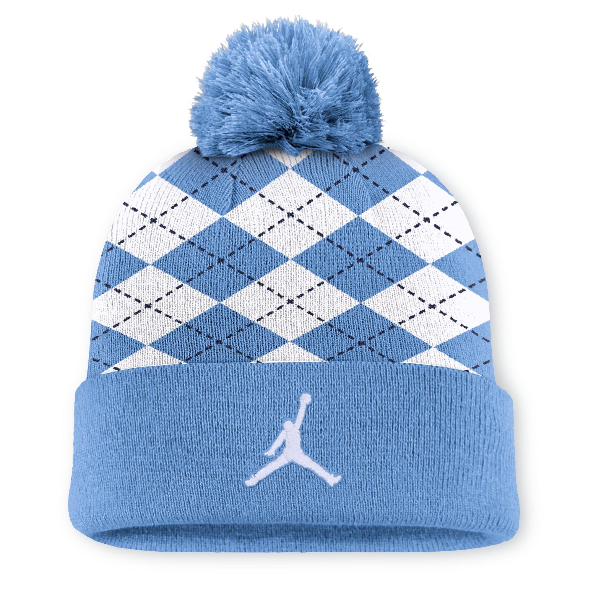 47 North Carolina Tar Heels Argyle Light Blue Knit Cap
