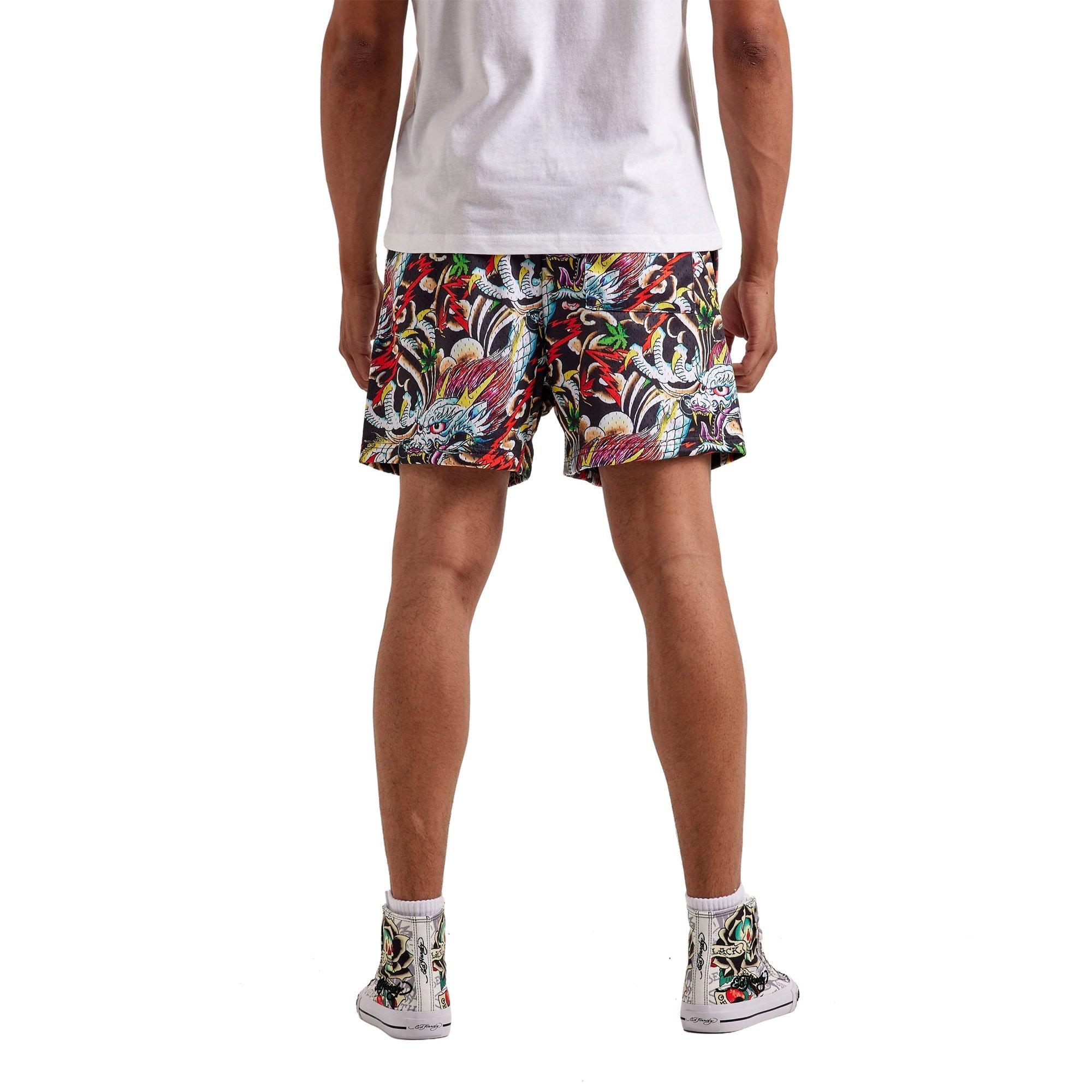 Ed Hardy Men's Dragon Mesh Shorts - MULTI-COLOR Thumbnail View 2