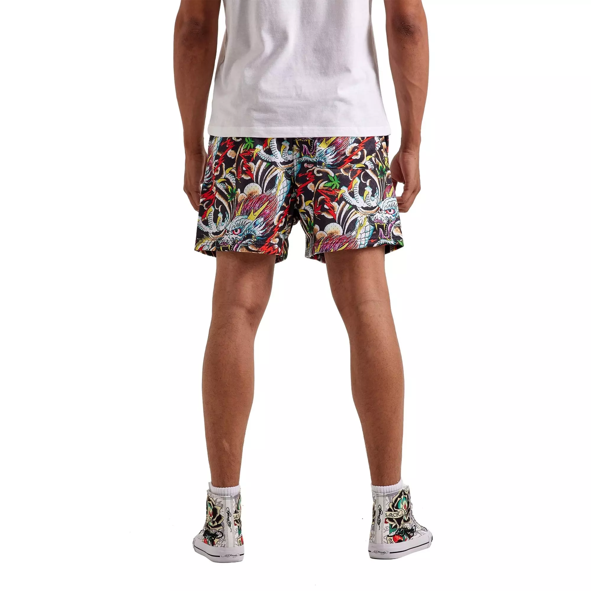 Ed Hardy Men's Dragon Mesh Shorts - MULTI-COLOR