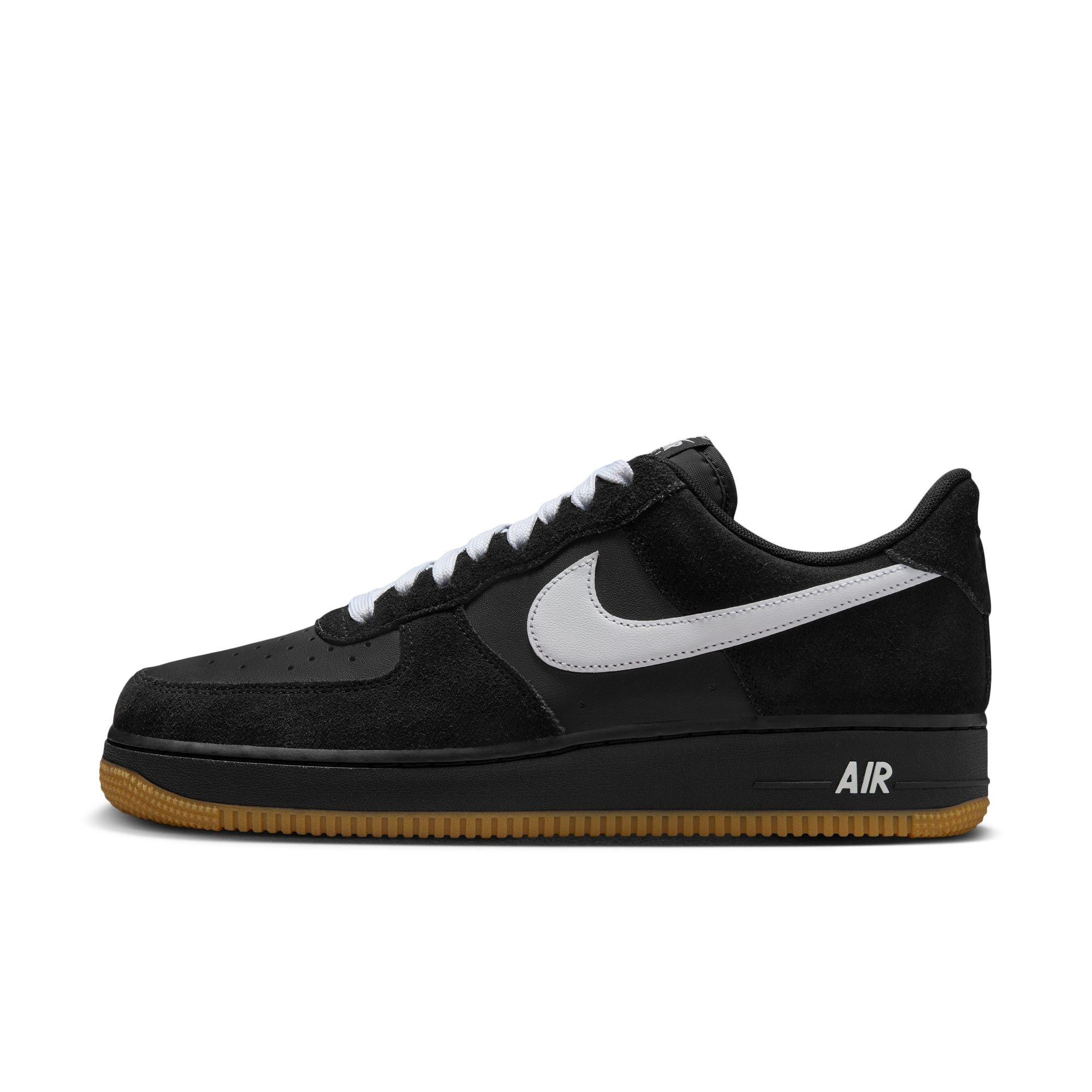 Nike Air Force 1 '07 LV8 "Black/White/Gum Light Brown" Men's Shoe - BLACK/GUM Thumbnail View 3