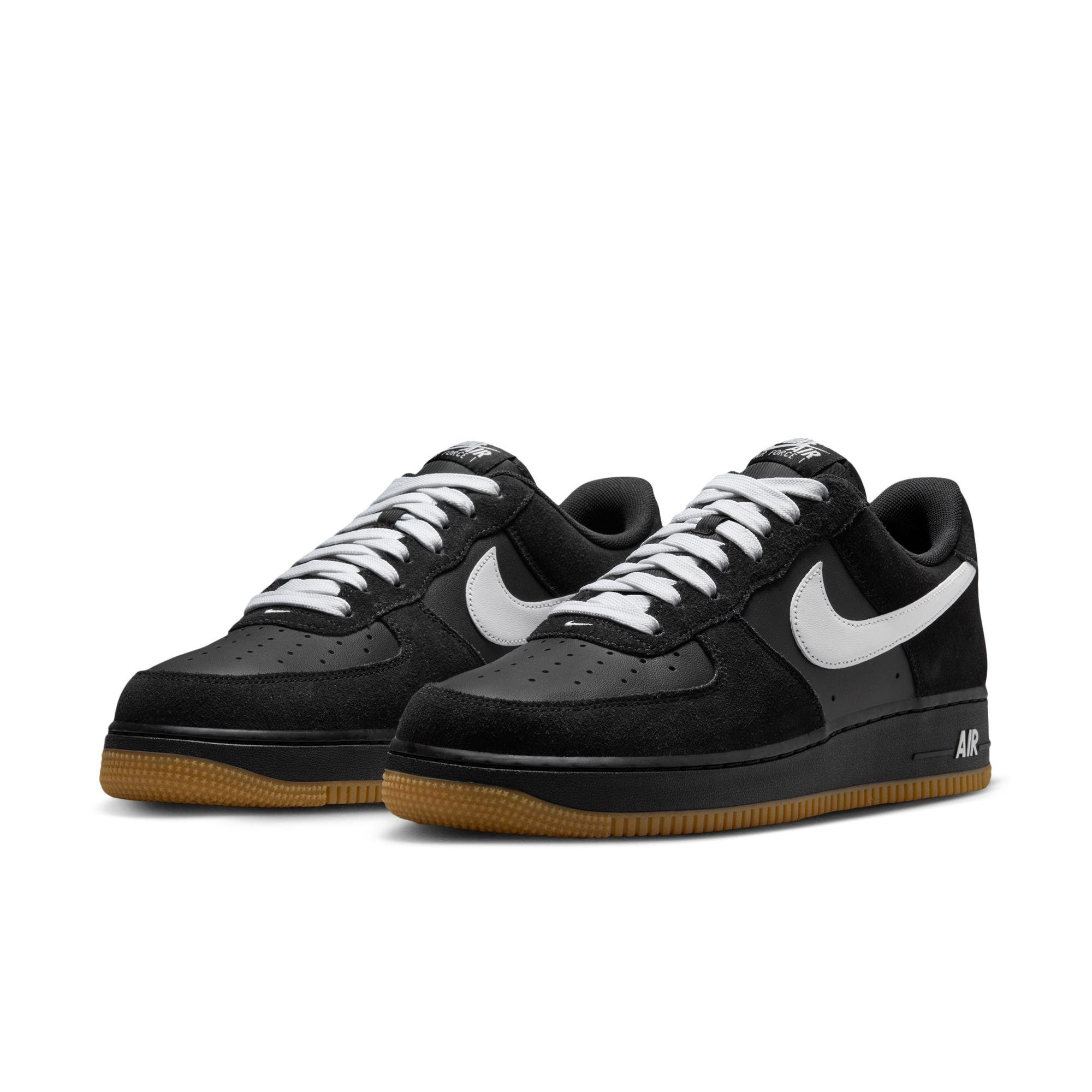 Nike Air Force 1 '07 LV8 "Black/White/Gum Light Brown" Men's Shoe - BLACK/GUM Thumbnail View 5