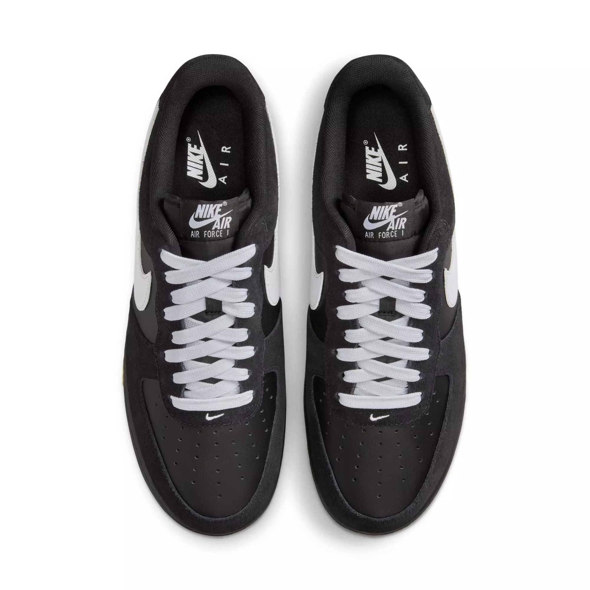 Nike Air Force 1 '07 LV8 "Black/White/Gum Light Brown" Men's Shoe - BLACK/GUM