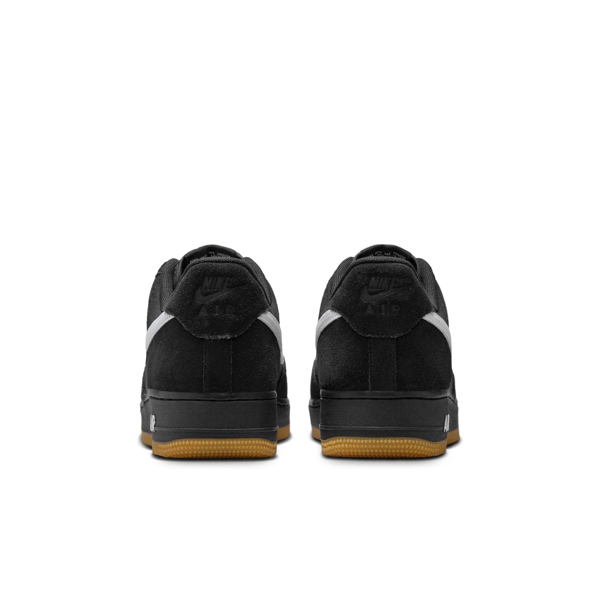 Nike Air Force 1 '07 LV8 "Black/White/Gum Light Brown" Men's Shoe - BLACK/GUM Thumbnail View 7