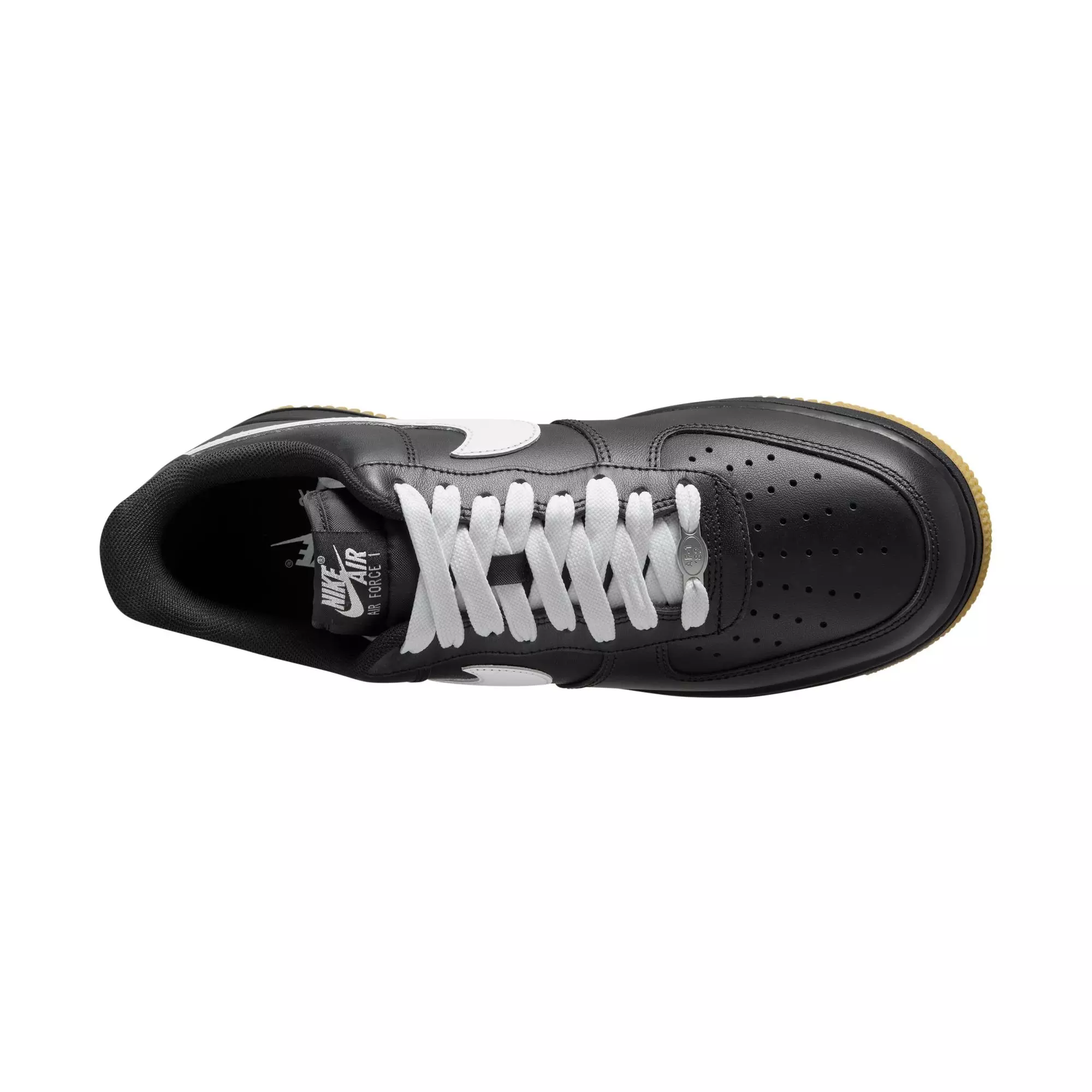 Nike Air Force 1 '07 LV8 "Black/White/Gum Light Brown" Men's Shoe - BLACK/GUM