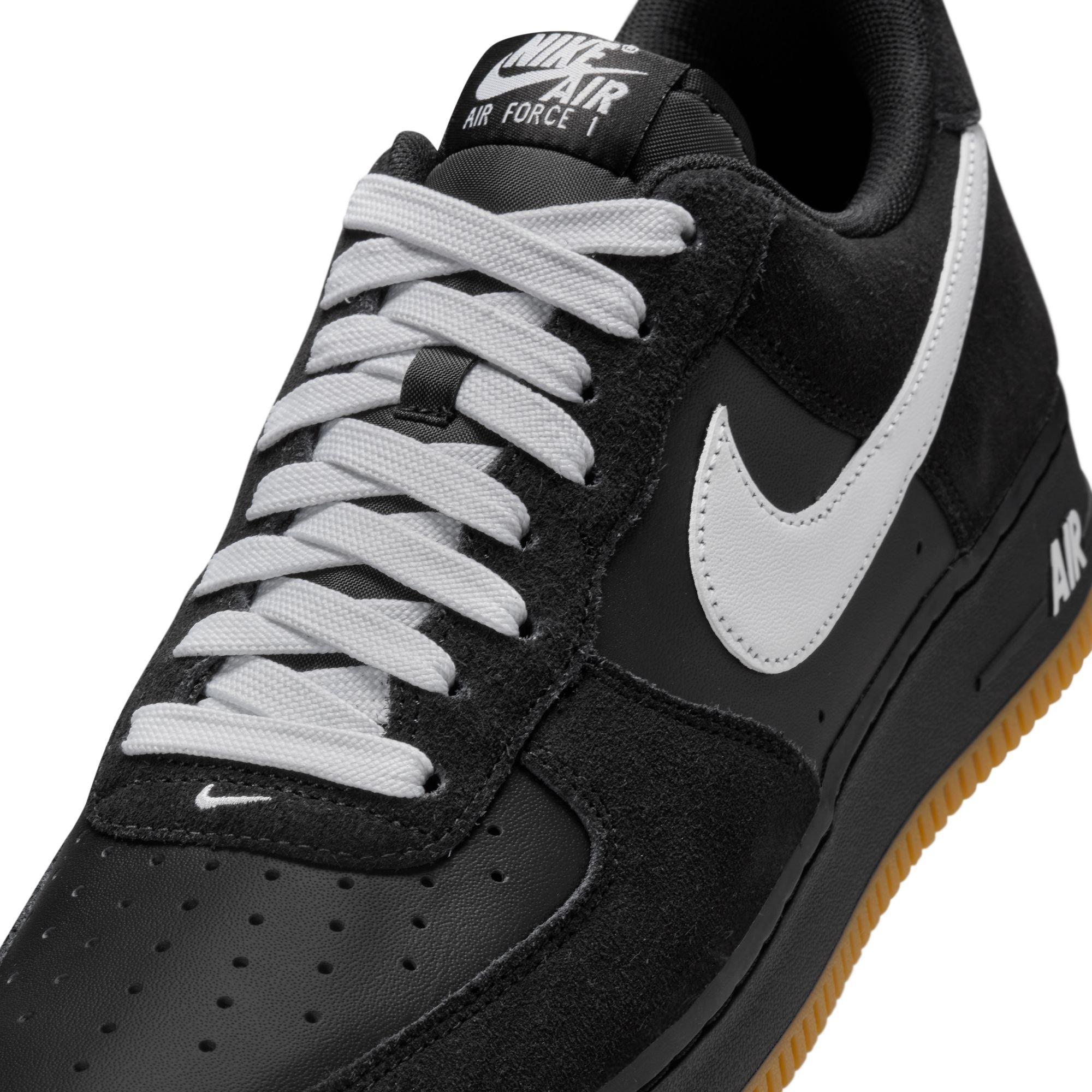 Nike Air Force 1 '07 LV8 "Black/White/Gum Light Brown" Men's Shoe - BLACK/GUM Thumbnail View 10