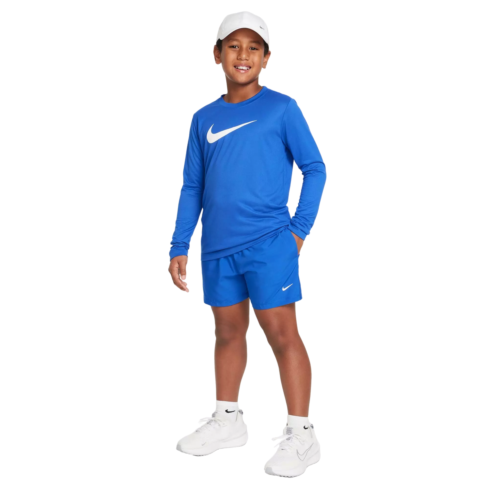 Nike Big Boys' Multi Dri-FIT 4" Woven Shorts - Royal Blue - BLUE