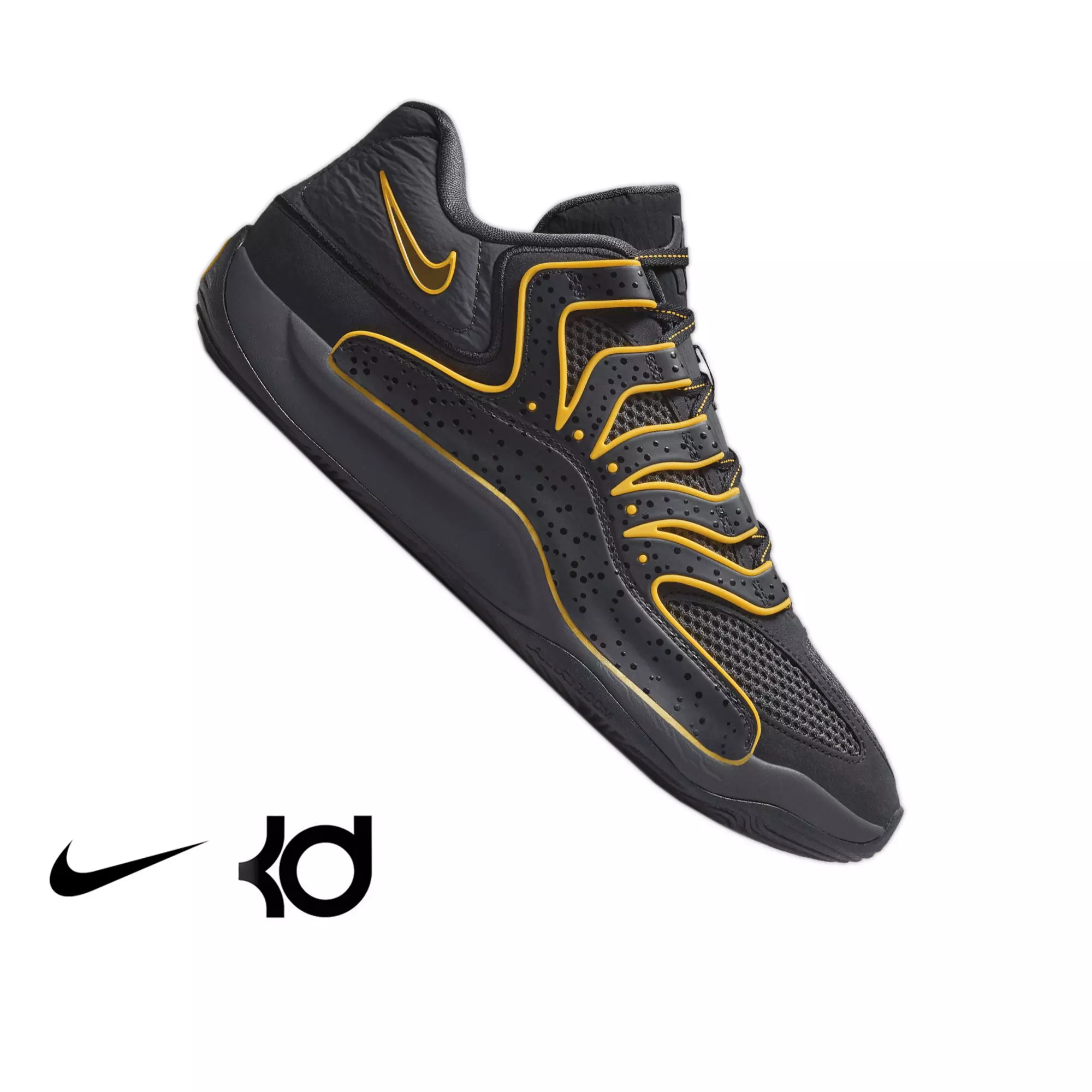 Nike KD18 "Sonics" Men's Basketball Shoe - BLACK/UNIVERSITY GOLD/ANTHRACITE