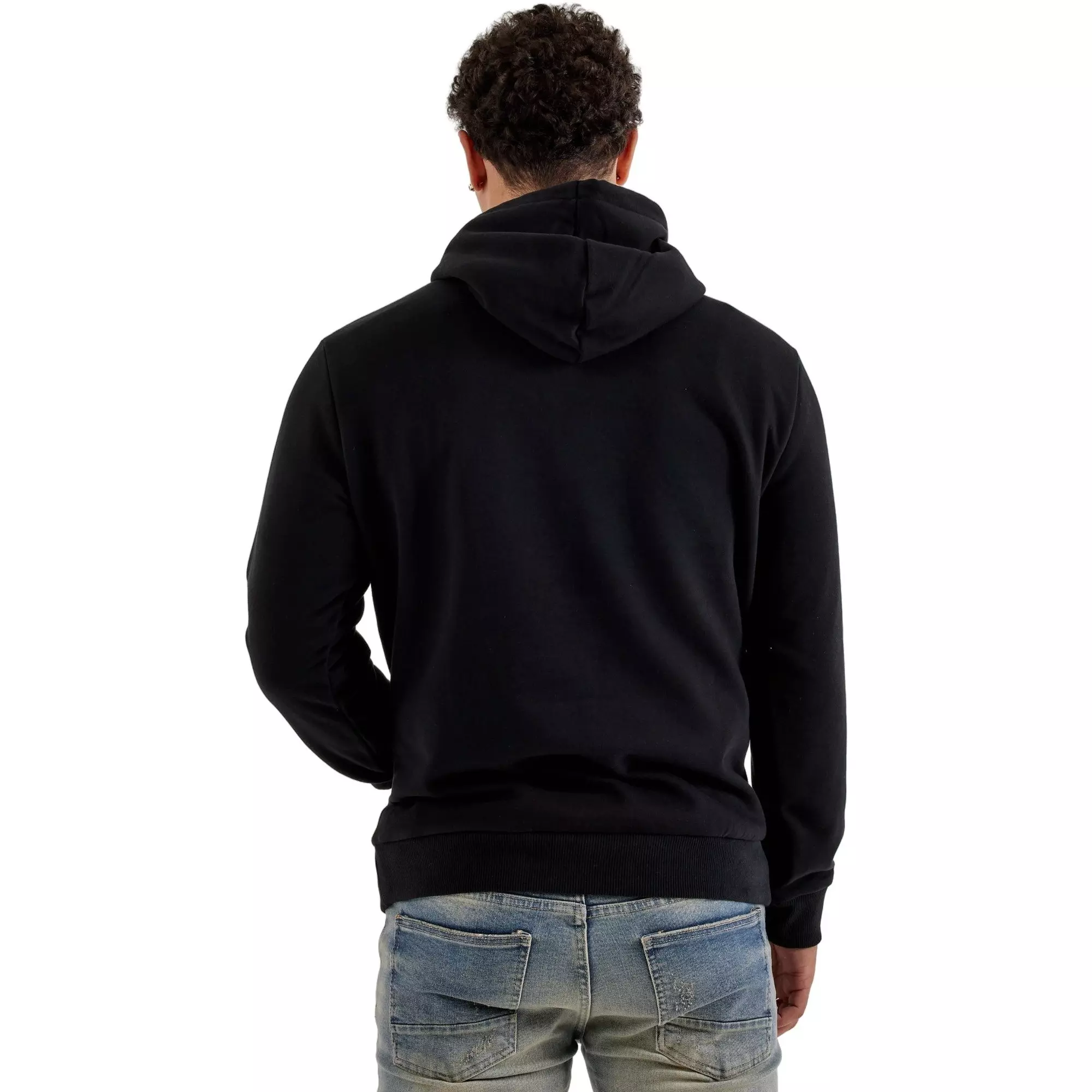 Timberland Men's Embroidered Logo Fleece Hoodie - BLACK