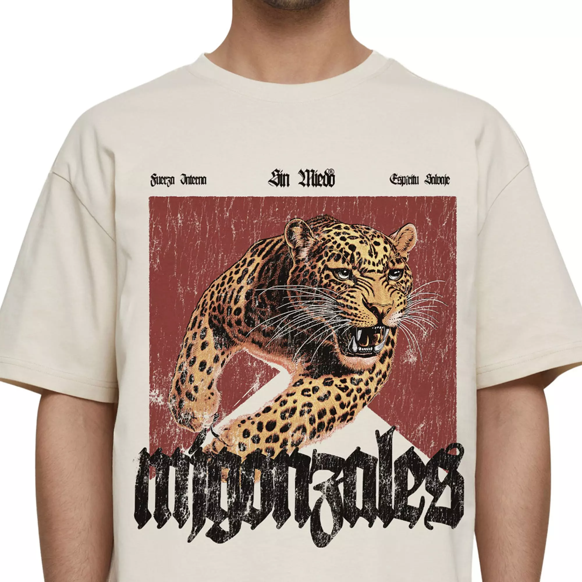 MJ Gonzalez Men's Sin Miedo Catscrach Tee - Sand - CREAM