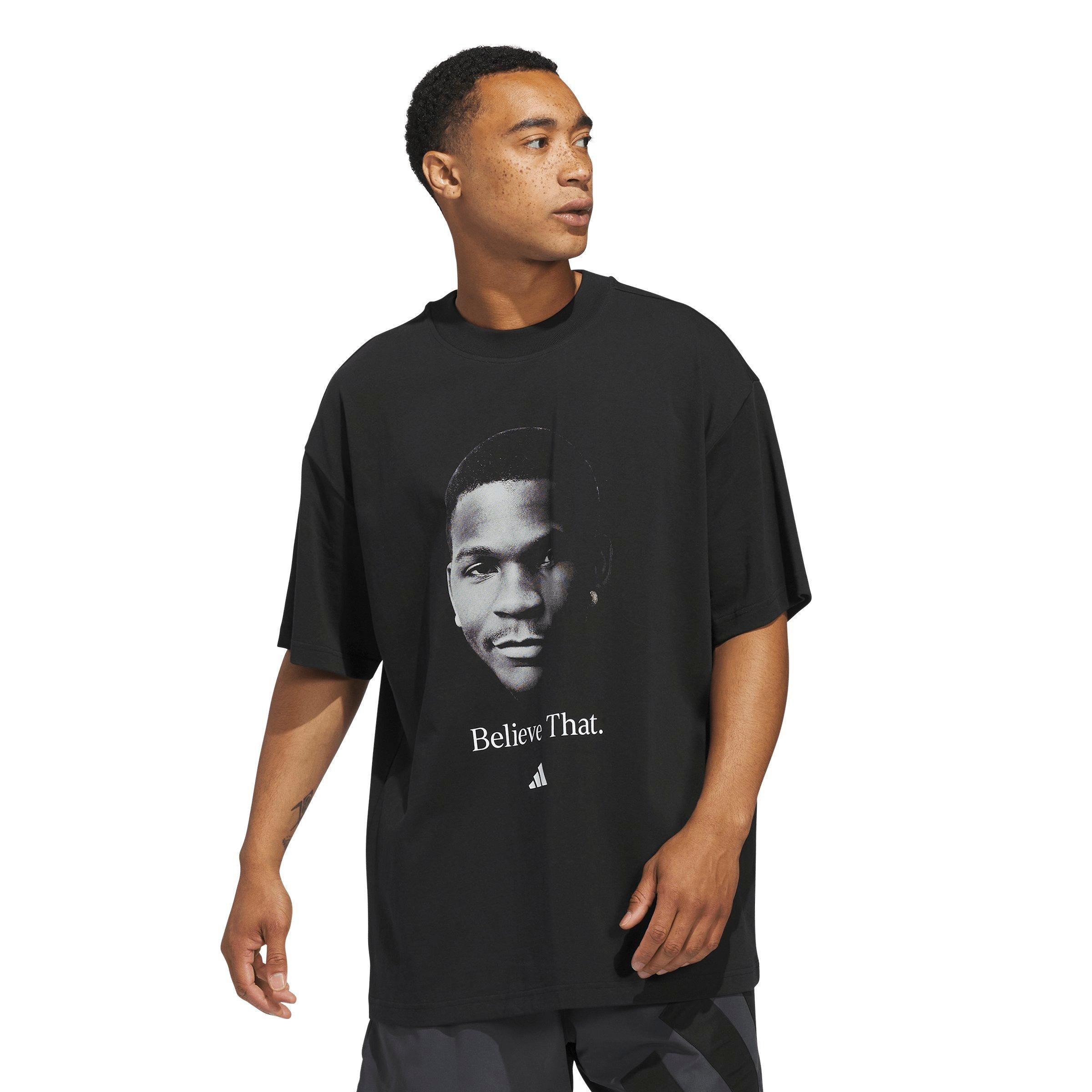 adidas Men's Anthony Edwards Believe That Tee - BLACK Thumbnail View 1
