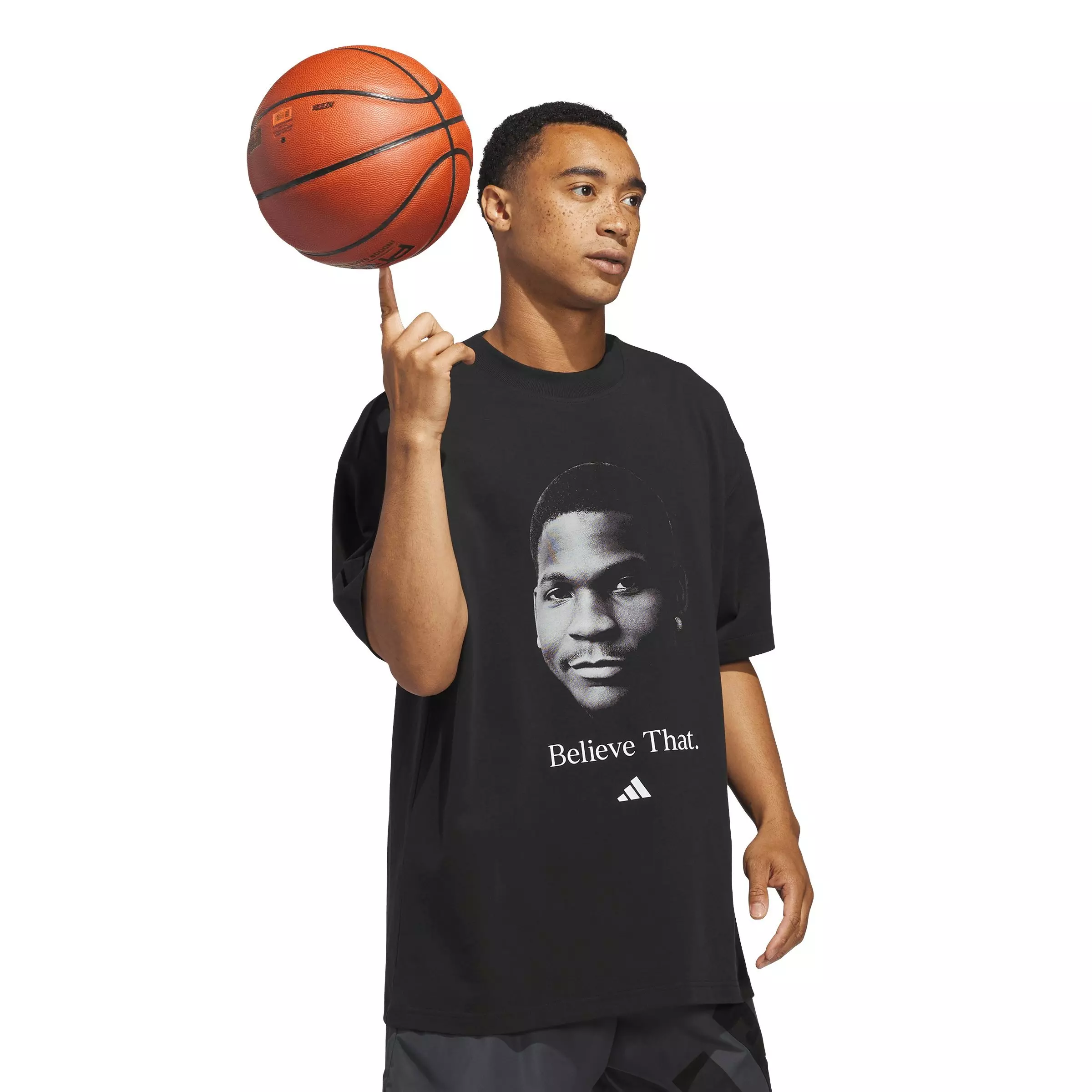 adidas Men's Anthony Edwards Believe That Tee - BLACK