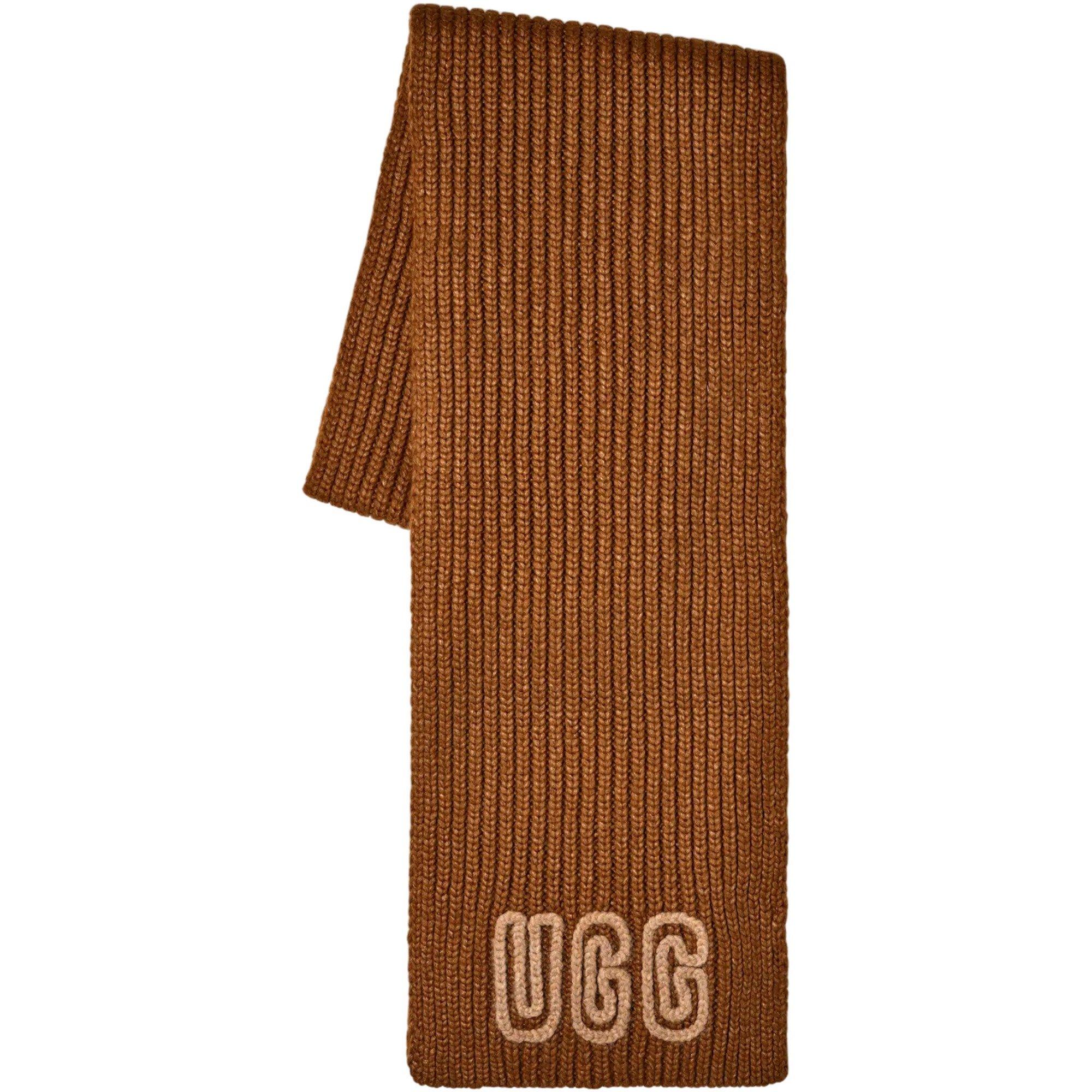 UGG Women's Chunky Crafted Rib Scarf - ORANGE Thumbnail View 2