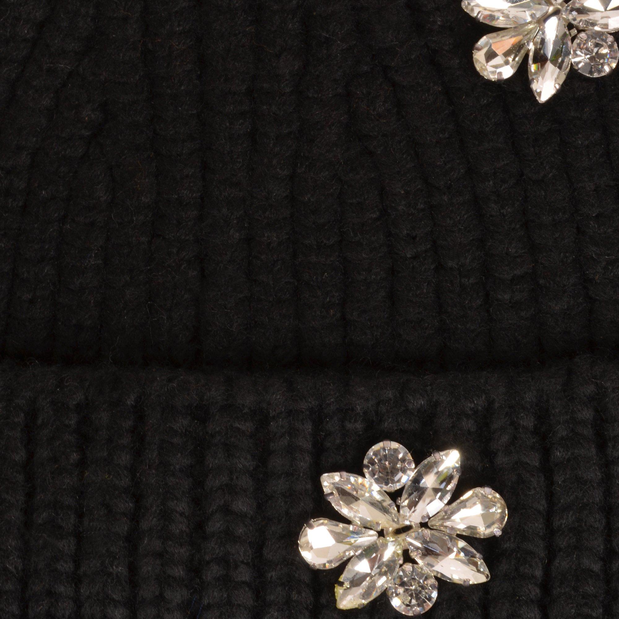 UGG Women's Embellished Knit Beanie - BLACK Thumbnail View 3
