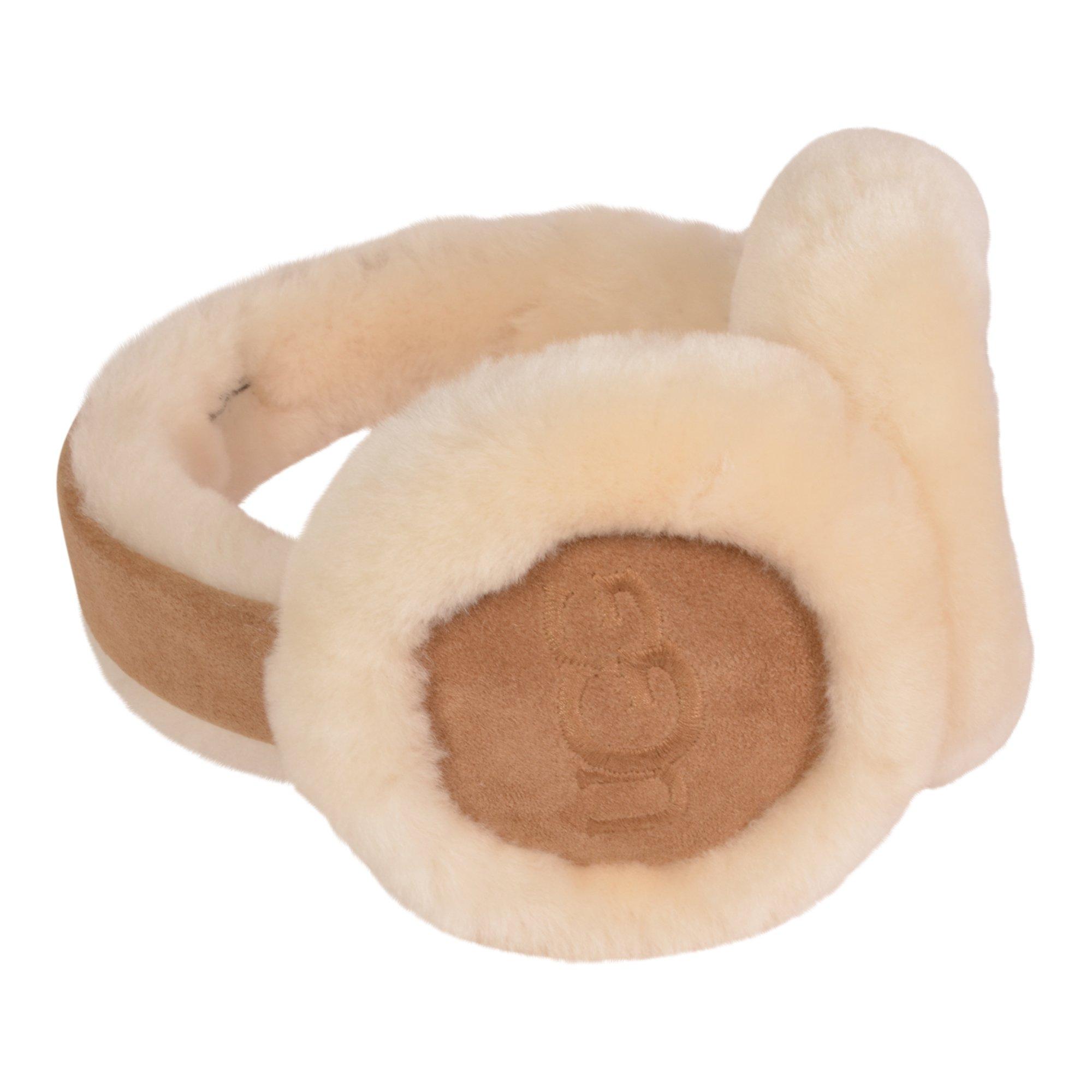 UGG Women's Sheepskin Embroidery Earmuff - BROWN Thumbnail View 2