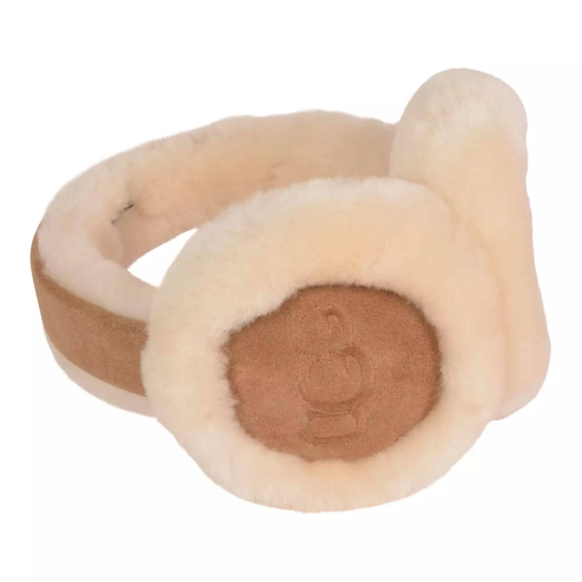 UGG Women's Sheepskin Embroidery Earmuff - BROWN