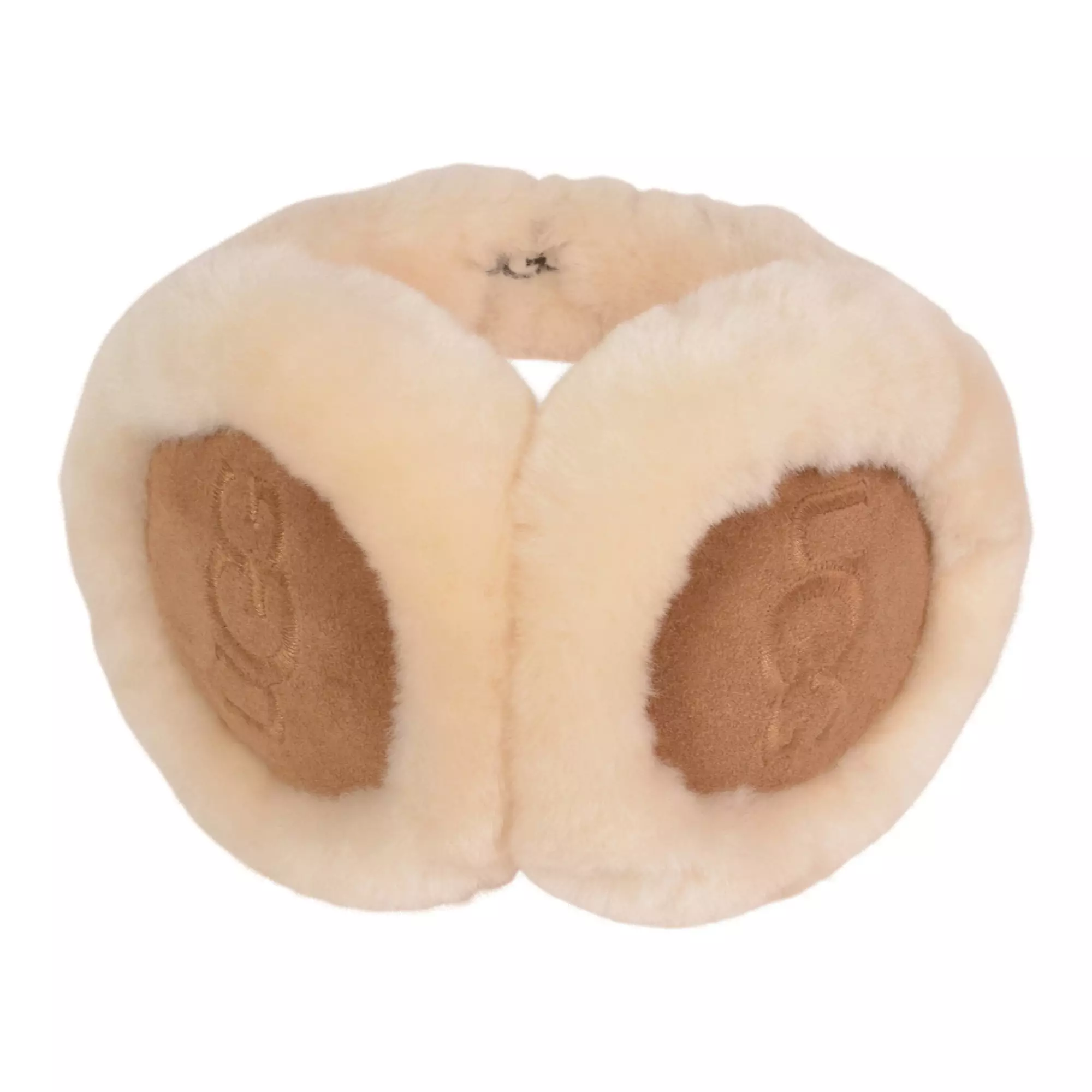 UGG Women's Sheepskin Embroidery Earmuff - BROWN
