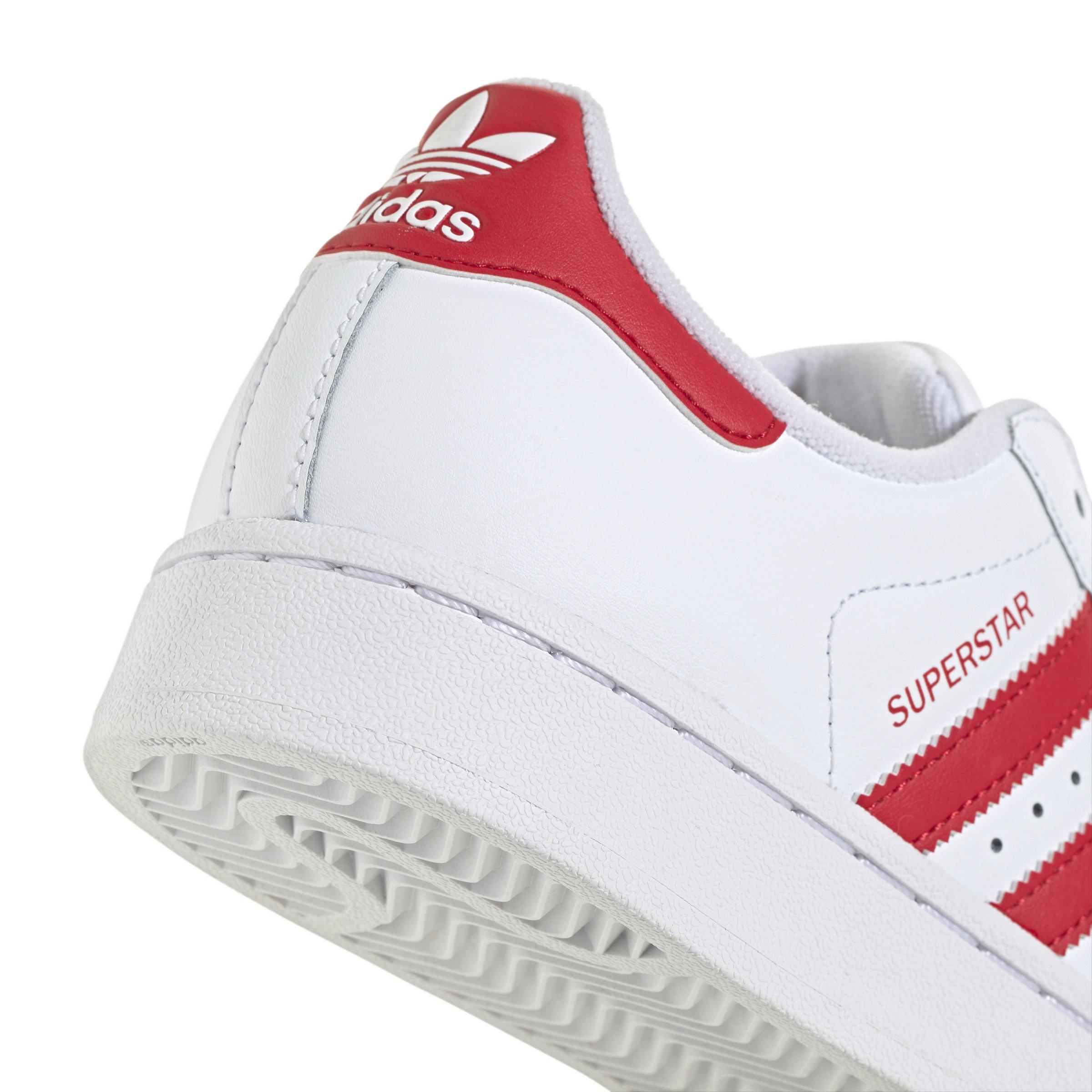 adidas Originals Superstar II "White/Better Scarlet" Grade School Boys' Shoe - WHITE/RED Thumbnail View 4
