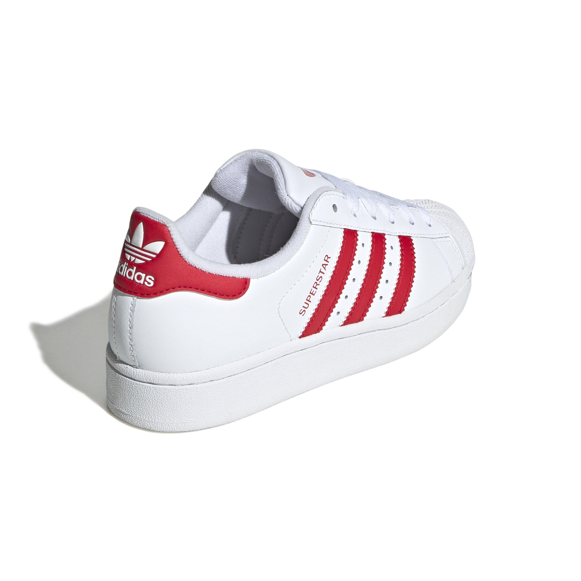 adidas Originals Superstar II "White/Better Scarlet" Grade School Boys' Shoe - WHITE/RED Thumbnail View 5