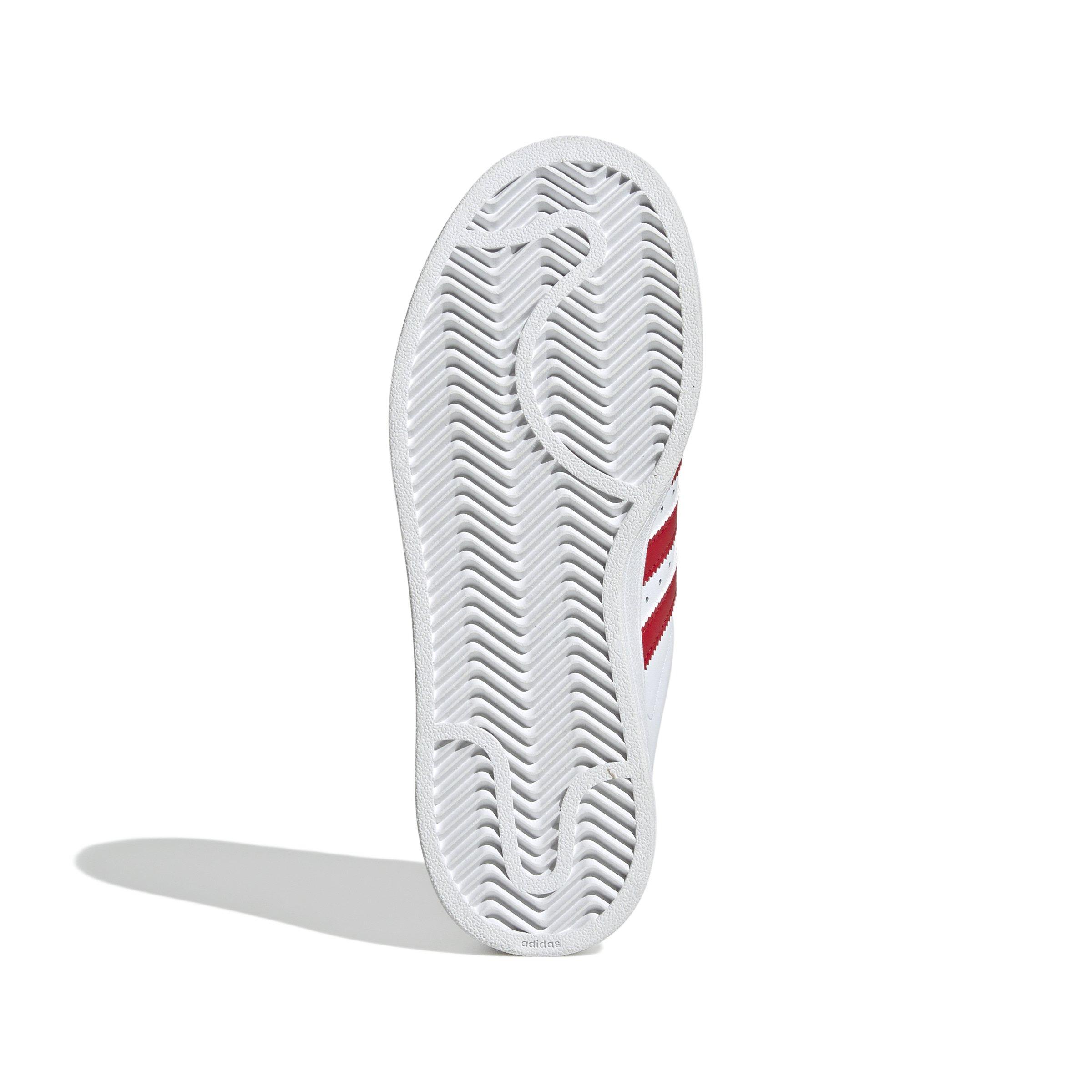 adidas Originals Superstar II "White/Better Scarlet" Grade School Boys' Shoe - WHITE/RED Thumbnail View 7