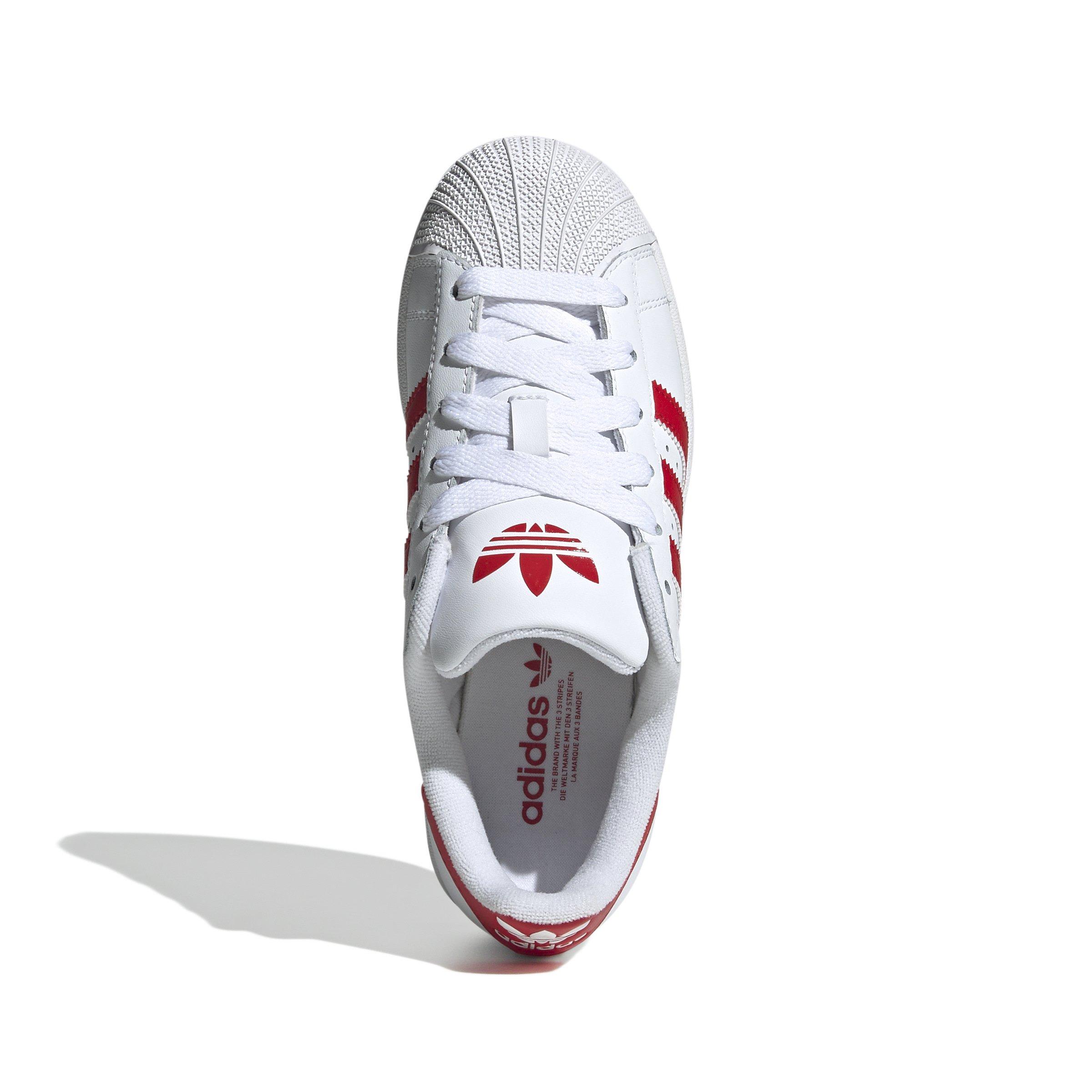 adidas Originals Superstar II "White/Better Scarlet" Grade School Boys' Shoe - WHITE/RED Thumbnail View 8