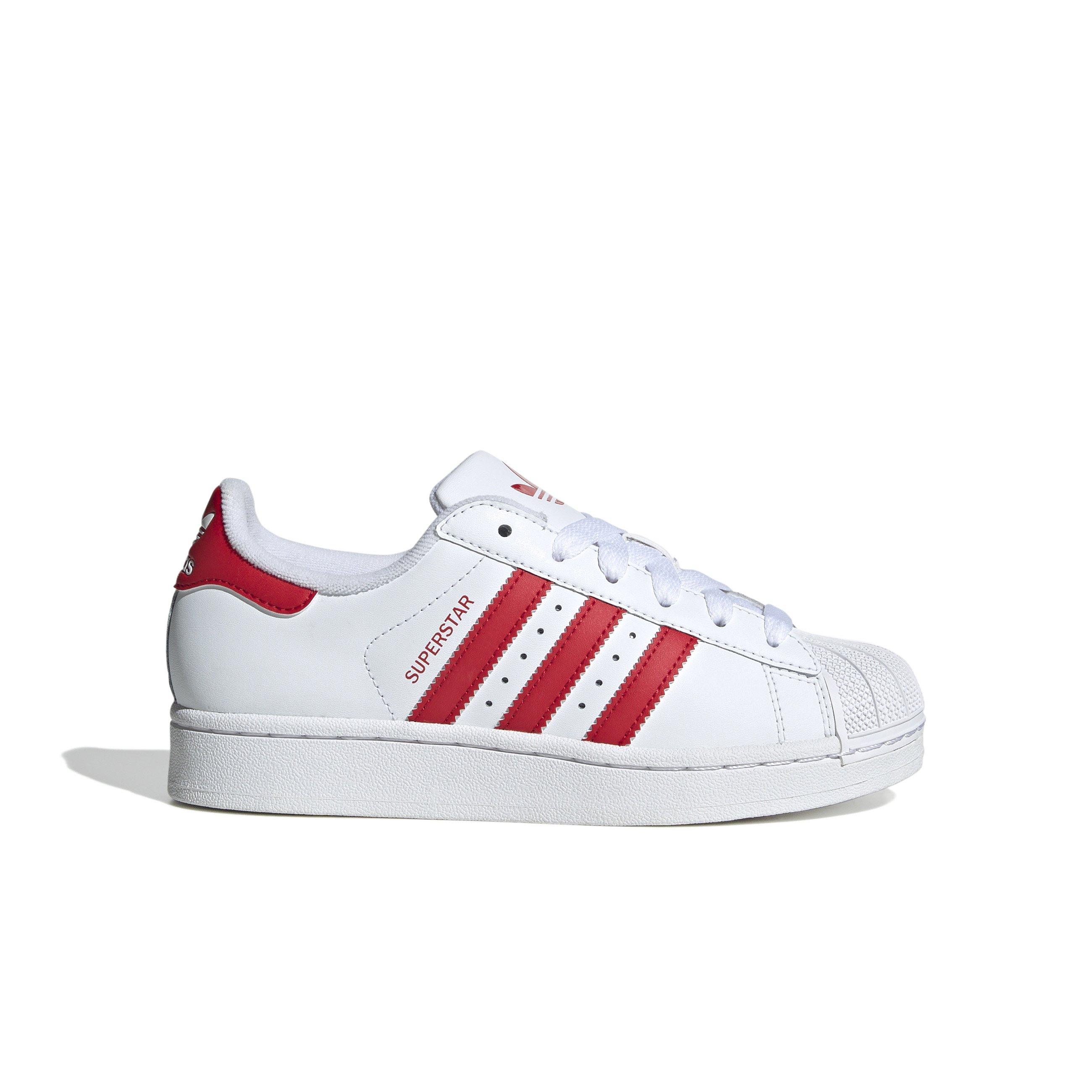 adidas Originals Superstar II "White/Better Scarlet" Grade School Boys' Shoe - WHITE/RED Thumbnail View 1