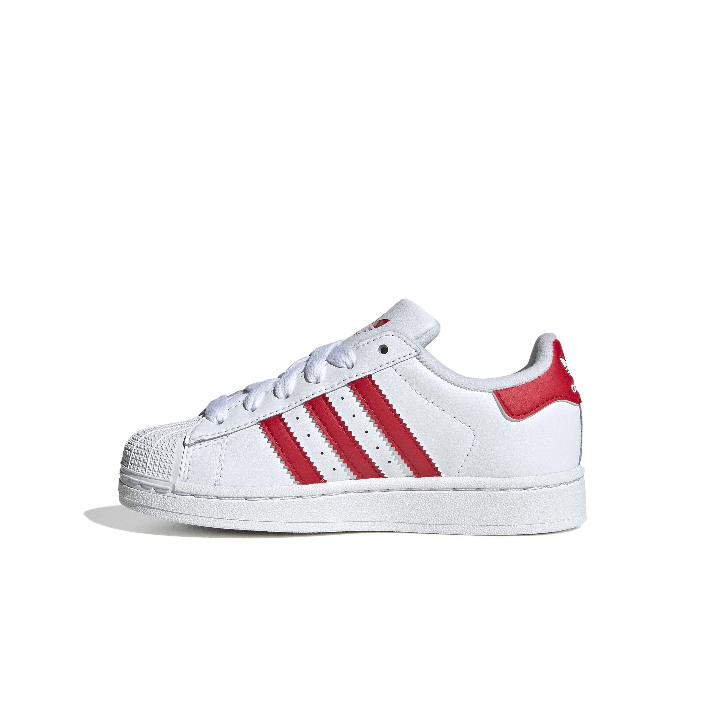 adidas Originals Superstar II Preschool Boys' "White/Better Scarlet" Shoe