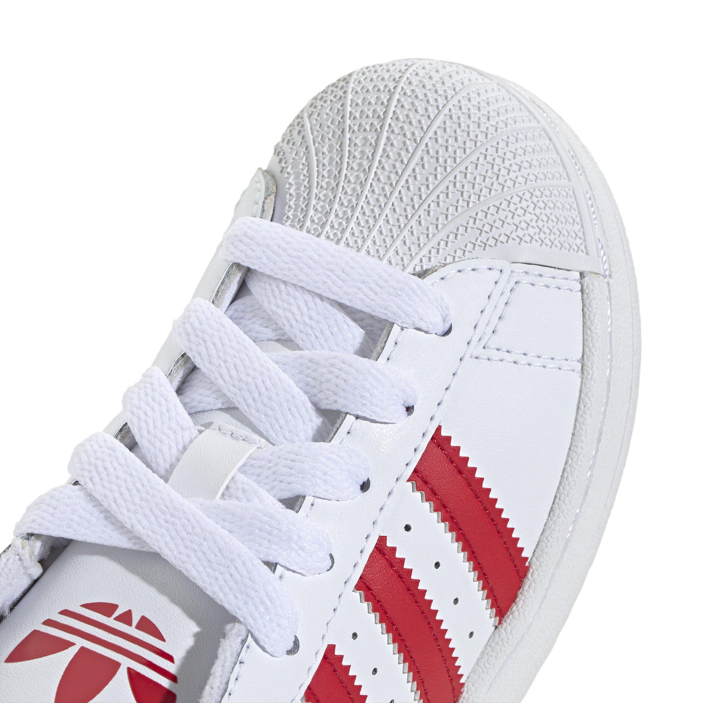 adidas Originals Superstar II Preschool Boys' "White/Better Scarlet" Shoe