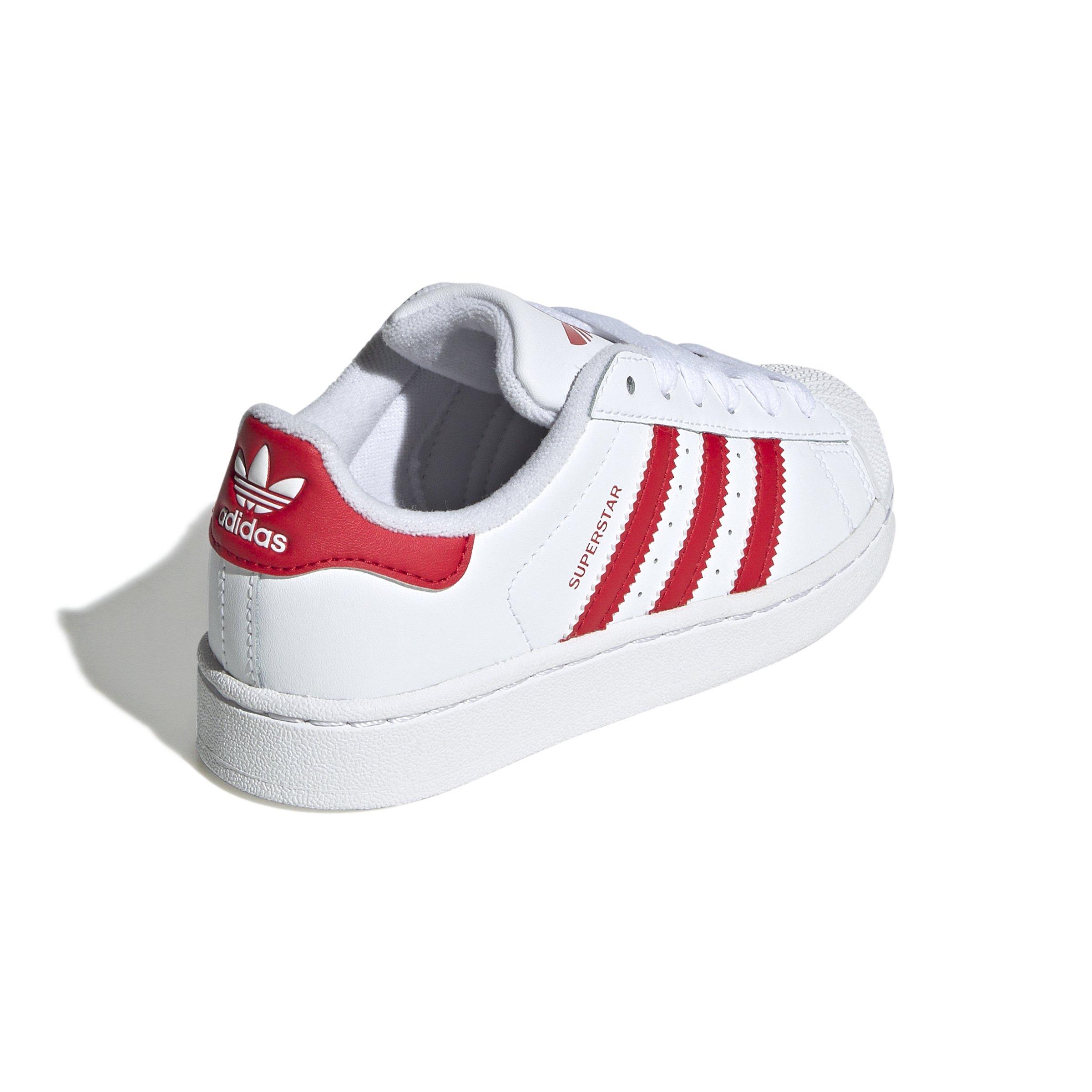 adidas Originals Superstar II Preschool Boys' "White/Better Scarlet" Shoe