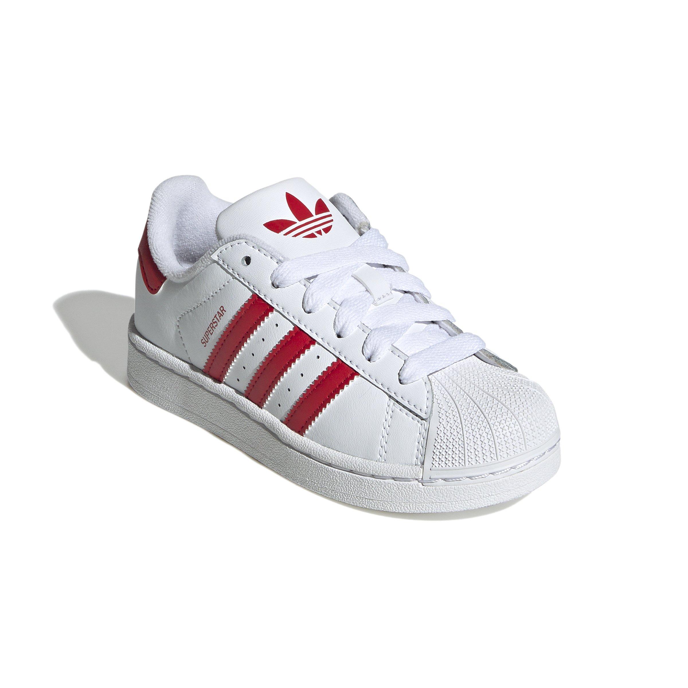 adidas Originals Superstar II Preschool Boys' "White/Better Scarlet" Shoe