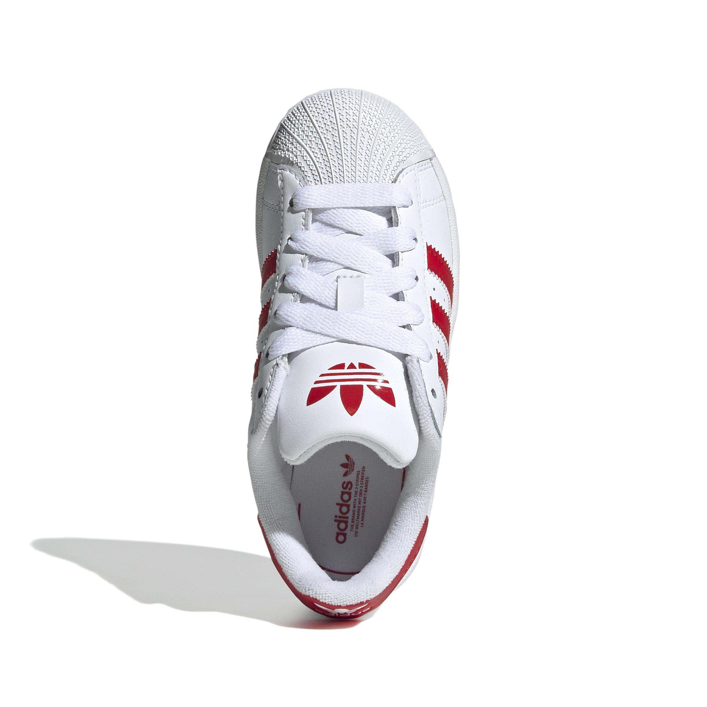 adidas Originals Superstar II Preschool Boys' "White/Better Scarlet" Shoe