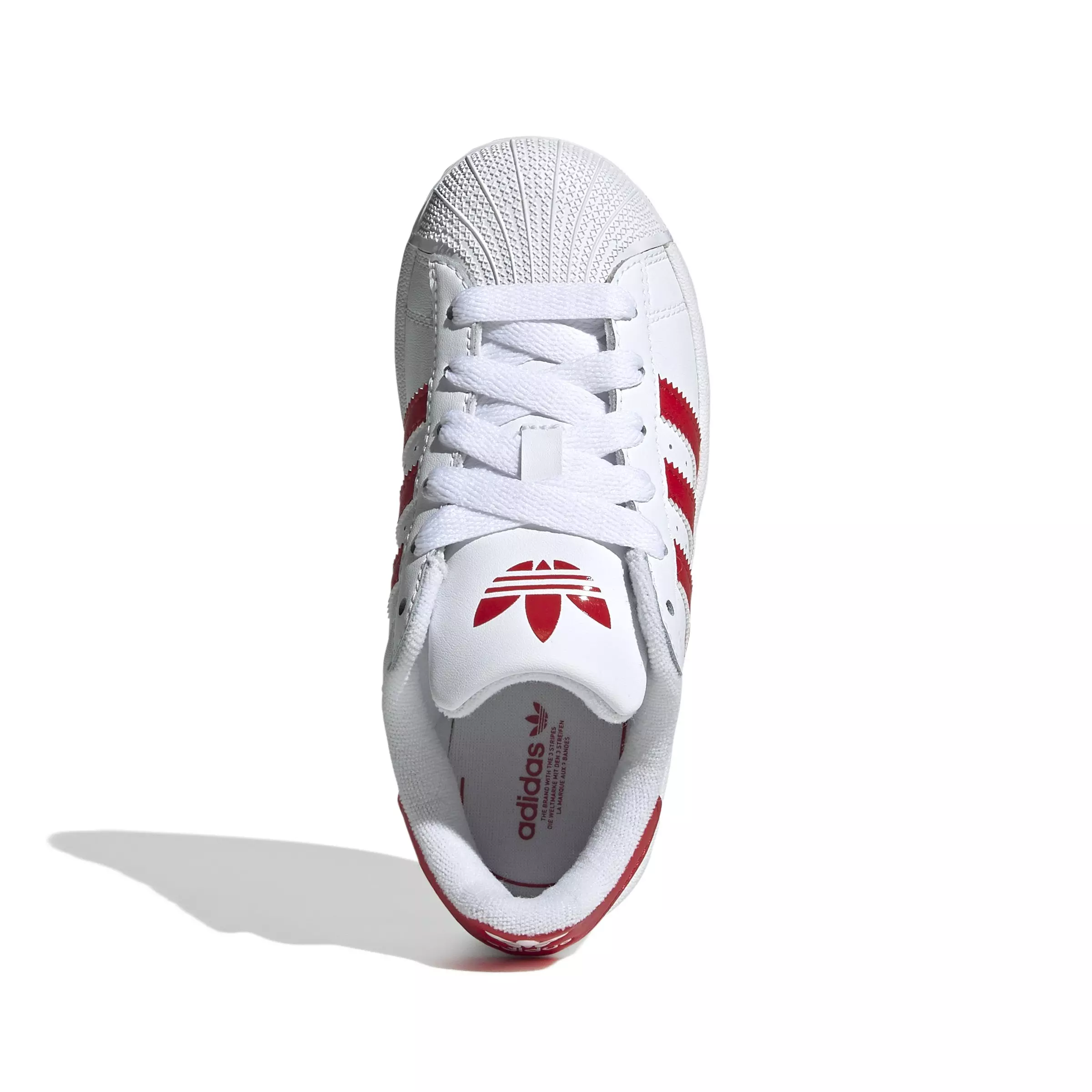 adidas Originals Superstar II "White/Better Scarlet" Preschool Boys' Shoe - WHITE/RED
