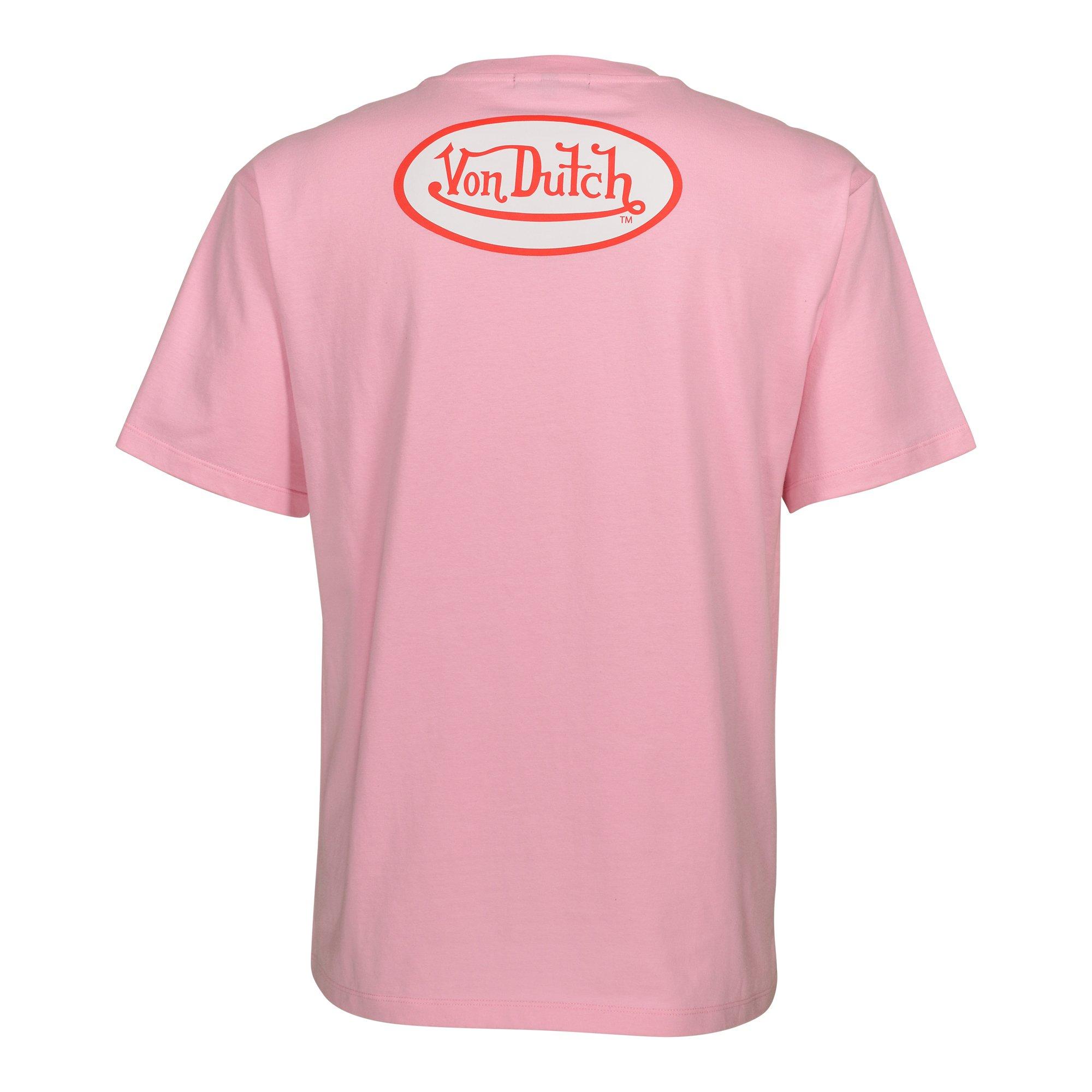 Von Dutch Men's Keep An Eye Out Tee - Light Pink - PINK Thumbnail View 2