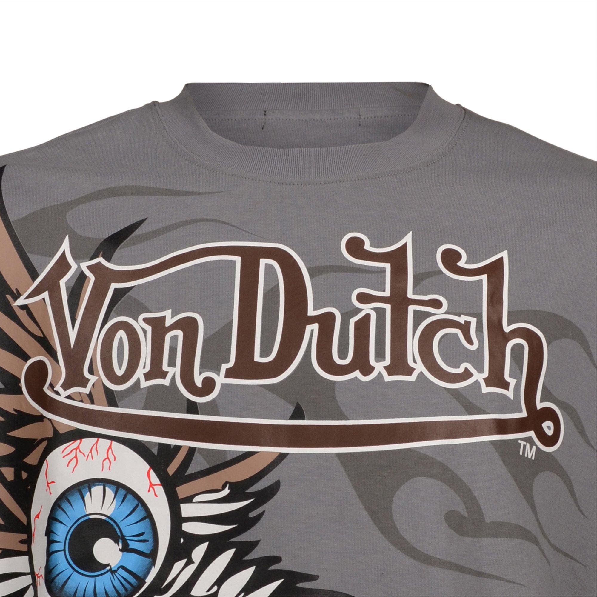 Von Dutch Men's Skyrocket Crop Tee - Grey - GREY Thumbnail View 3
