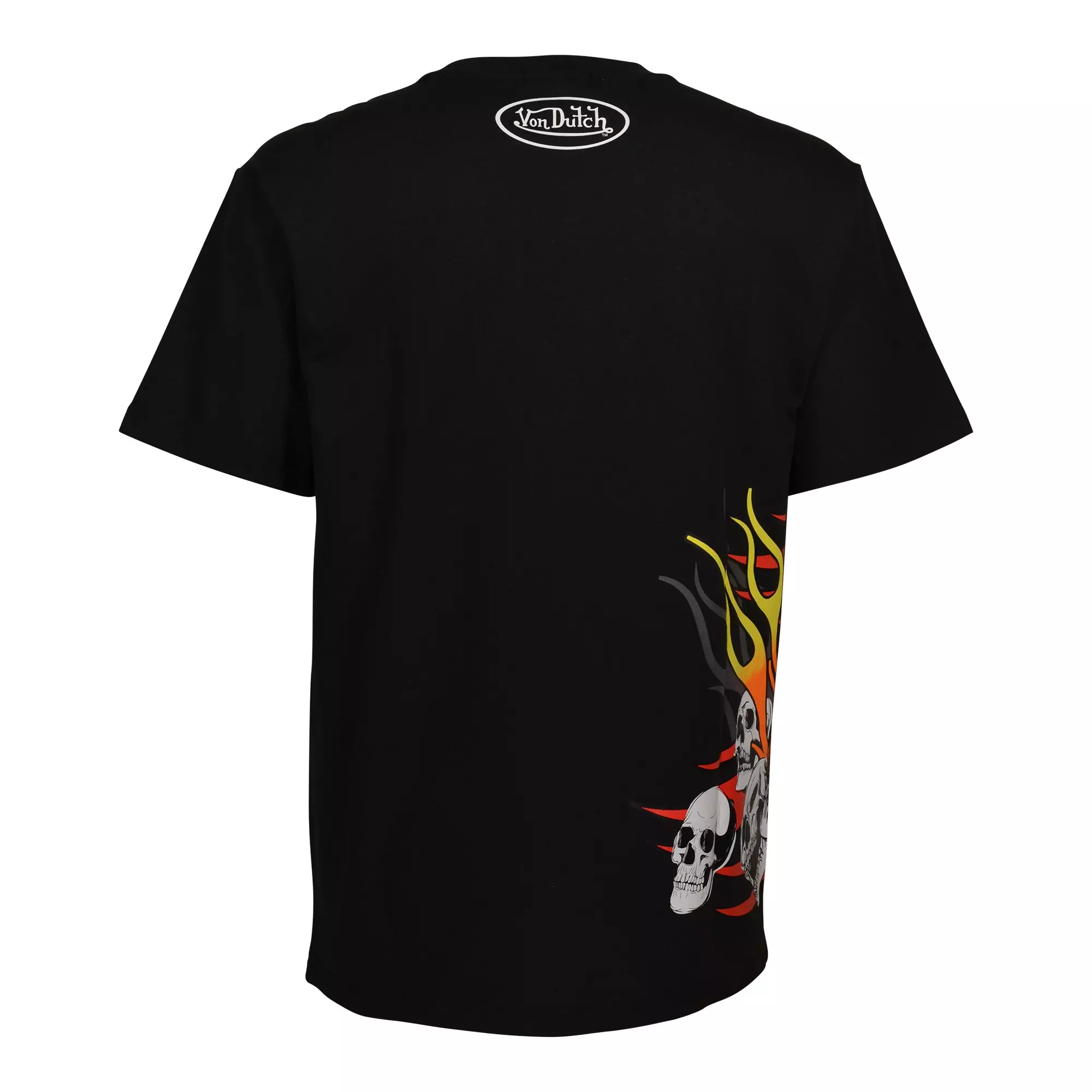 Von Dutch Men's Skull Wrap Tee - Black - BLACK