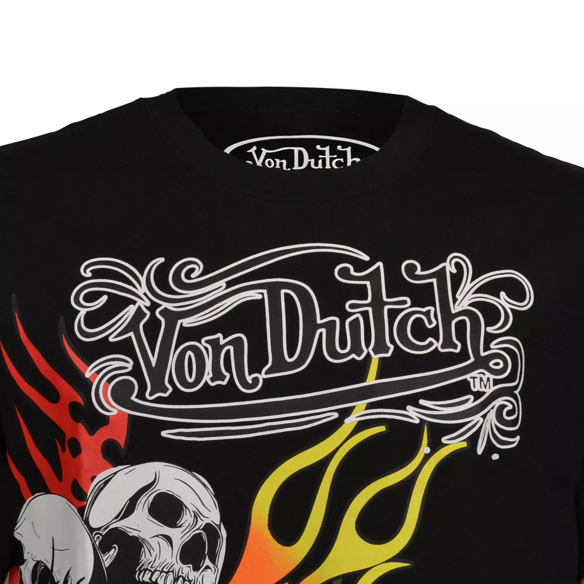 Von Dutch Men's Skull Wrap Tee - Black - BLACK
