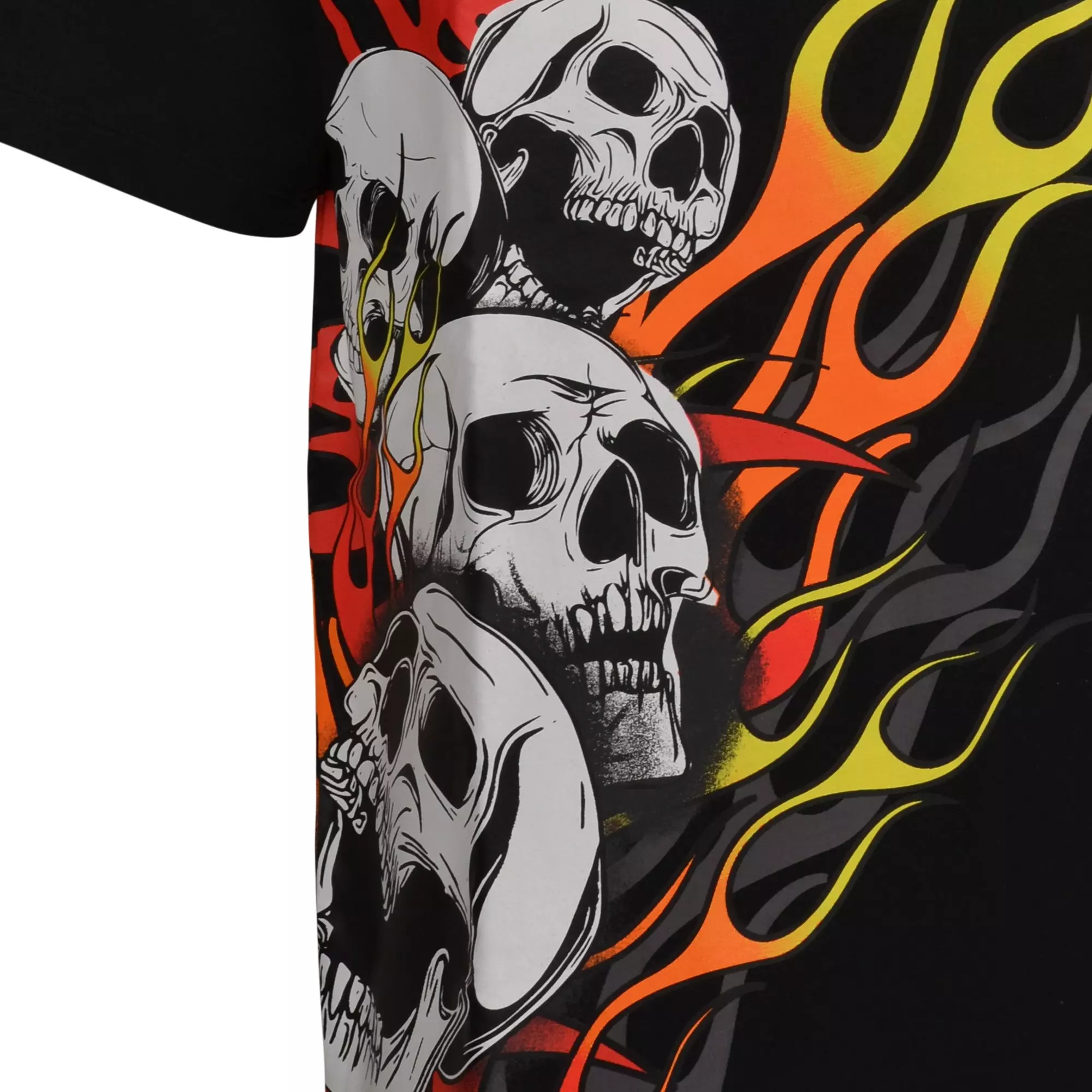 Von Dutch Men's Skull Wrap Tee - Black - BLACK