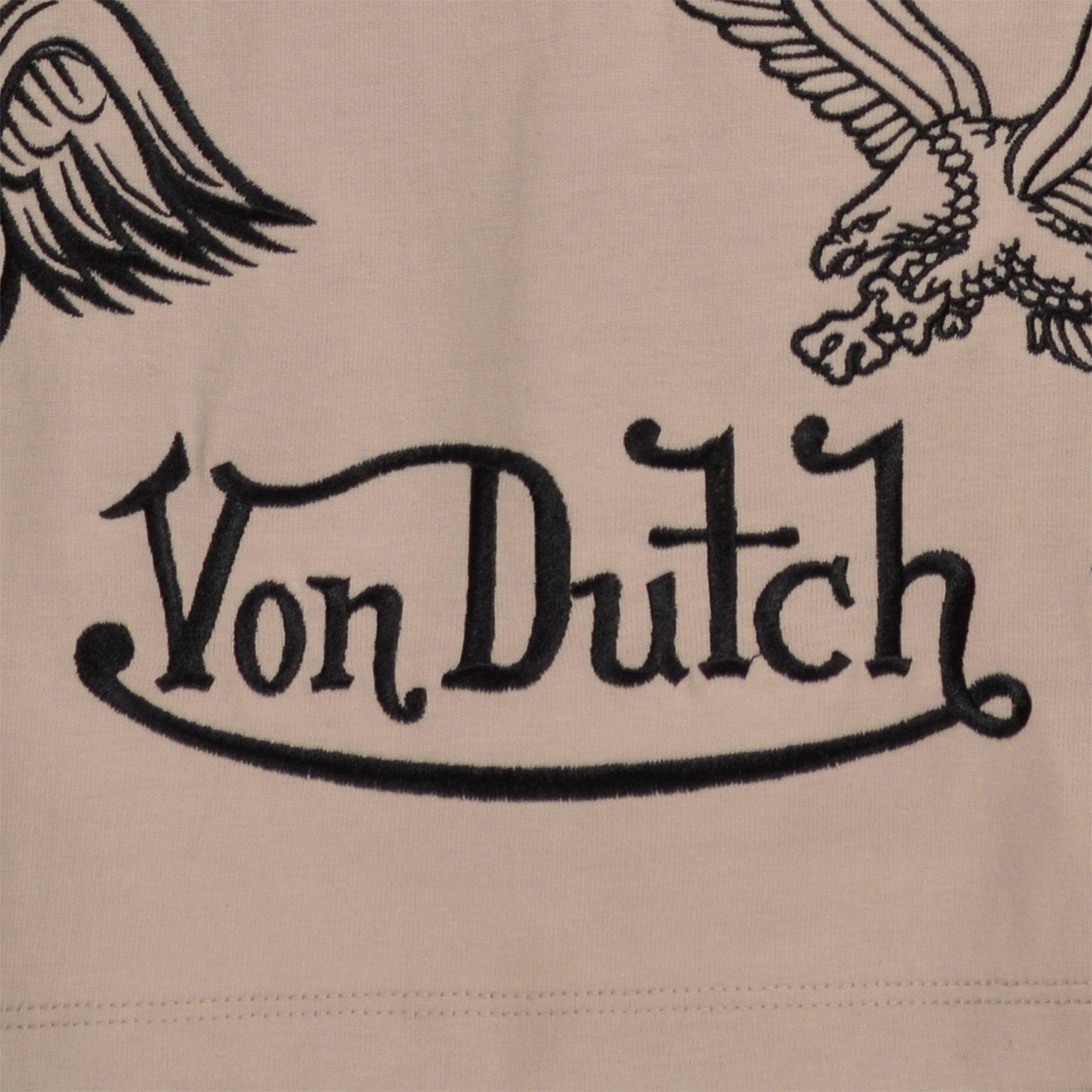 Von Dutch Men's Embellish Tattoo Ancient Scroll Muscle Shirt - TAN Thumbnail View 3