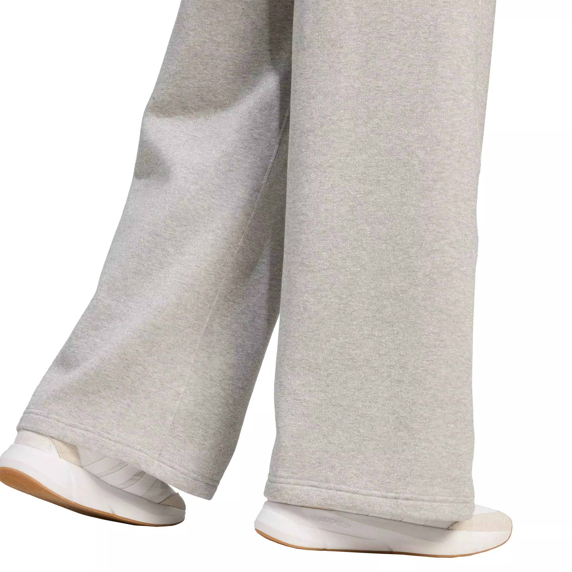 adidas Women's ALL SZN Holiday Glitter Fleece Loose Joggers - Grey - GREY