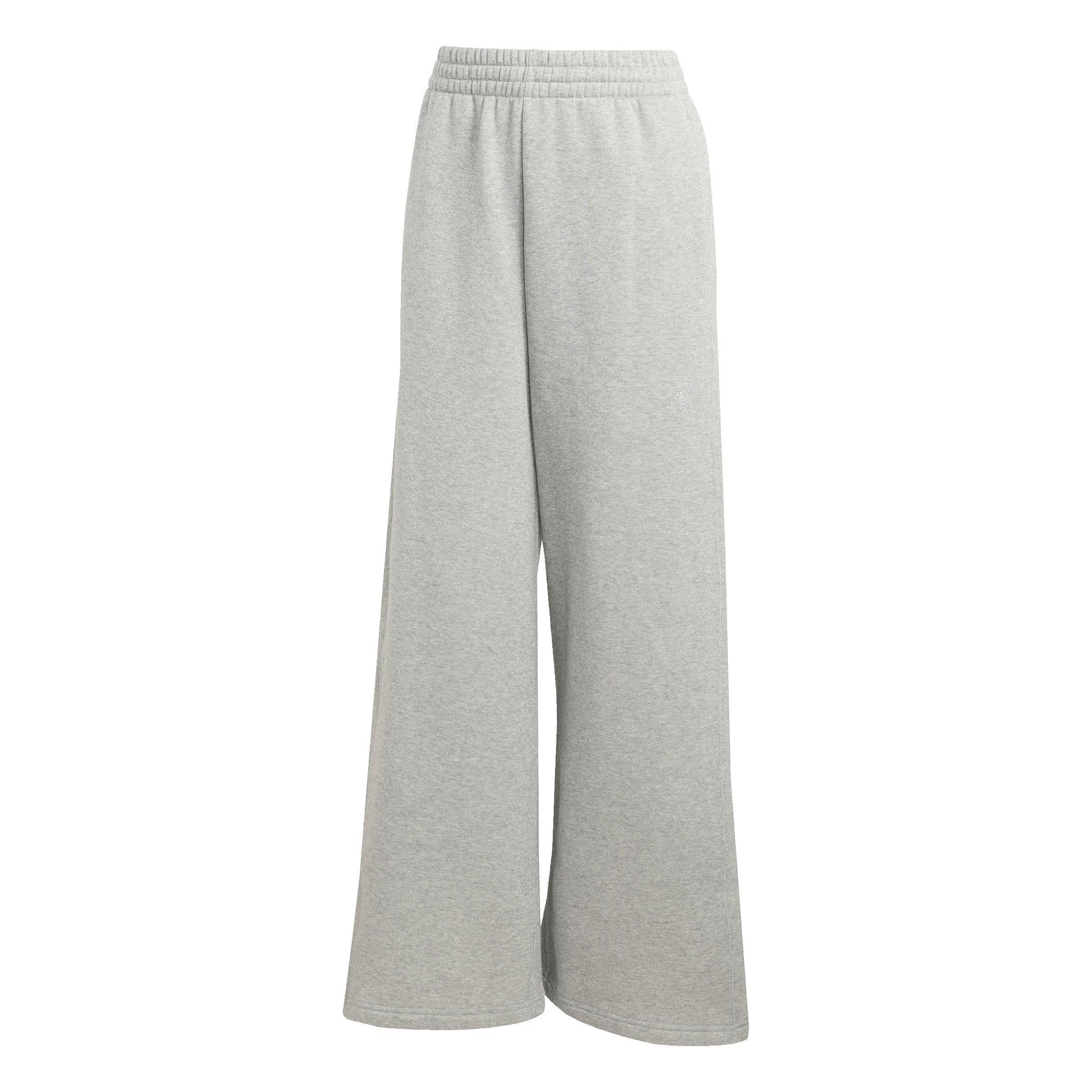 adidas Women's ALL SZN Holiday Glitter Fleece Loose Joggers - Grey - GREY Thumbnail View 6