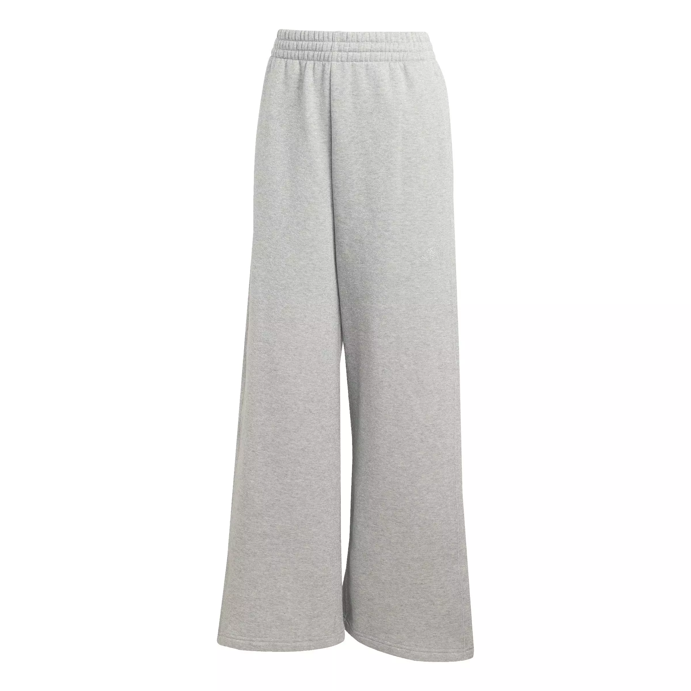 adidas Women's ALL SZN Holiday Glitter Fleece Loose Joggers - Grey - GREY