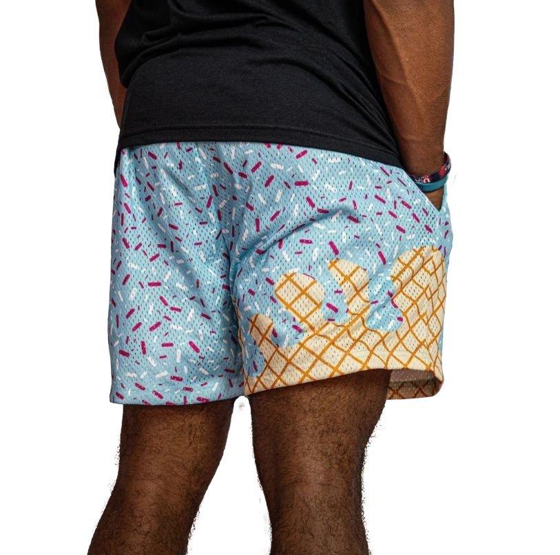 Baseball Lifestyle 101 Men's Ice Cream Shorts - Cotton Candy - LT BLUE Thumbnail View 2