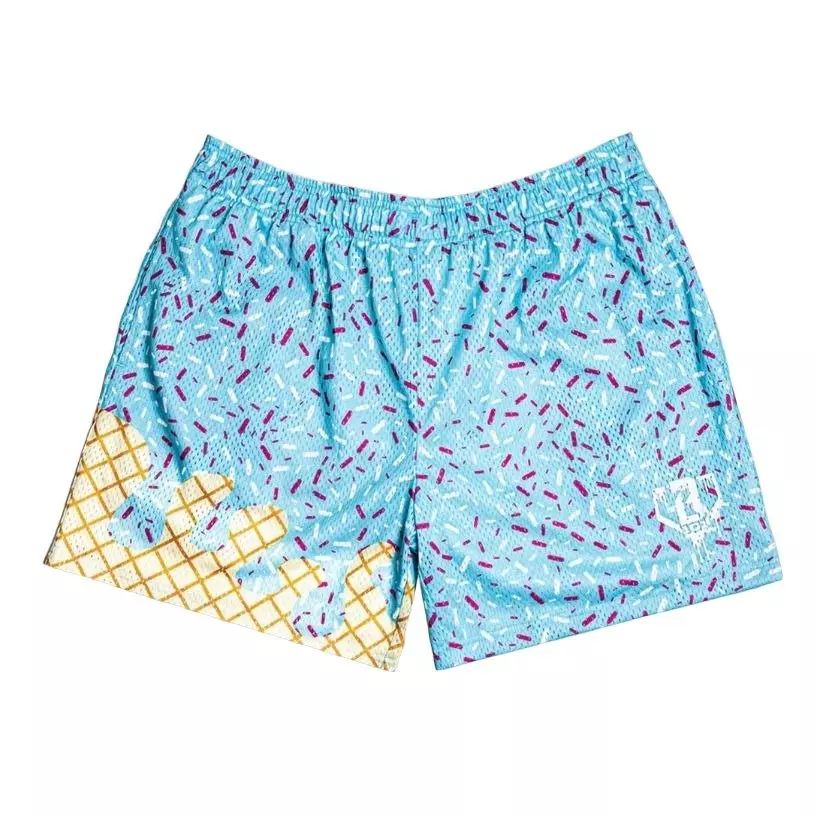 Baseball Lifestyle 101 Men's Ice Cream Shorts - Cotton Candy - LT BLUE