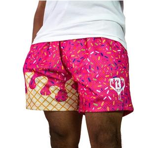 Baseball Lifestyle 101 Men's Ice Cream Shorts - Strawberry