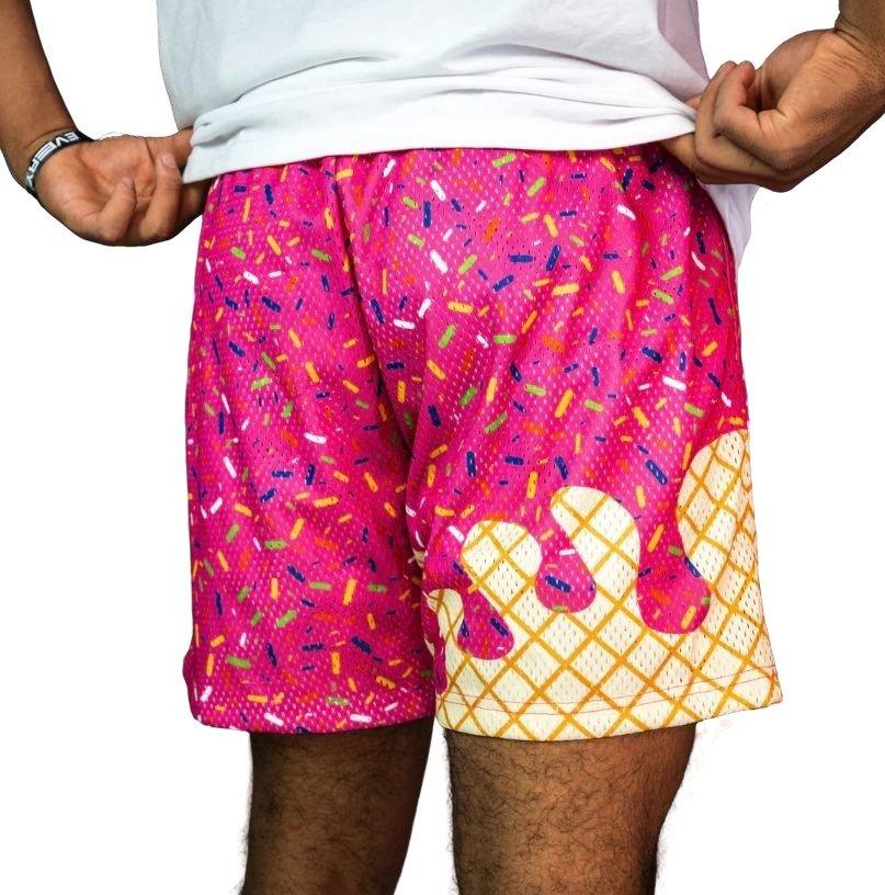Baseball Lifestyle 101 Men's Ice Cream Shorts - Strawberry - PINK Thumbnail View 3