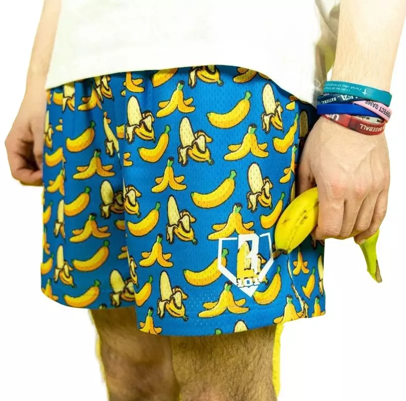 Baseball Lifestyle 101 Men's Banana Shorts - Blue - BLUE